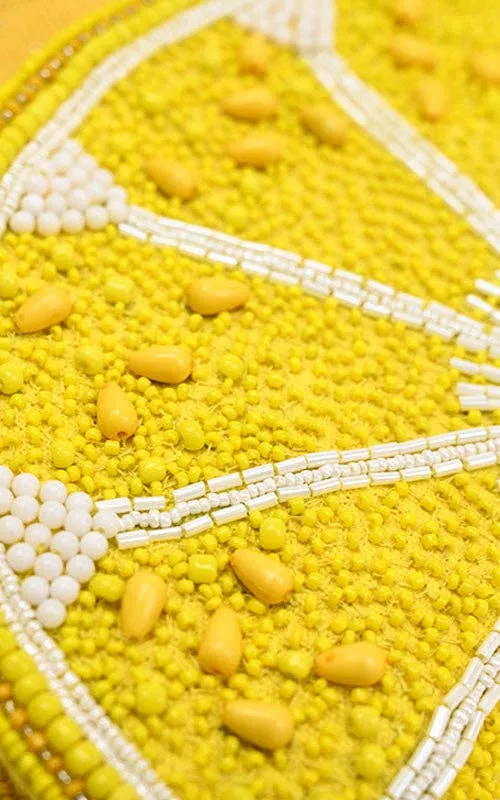 Purse - Couture Crescent Lemon Shoulder Bag