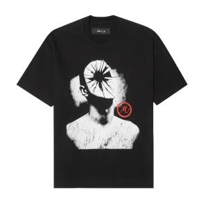 "HEAD SHOT" TEE IN ANTHRACITE
