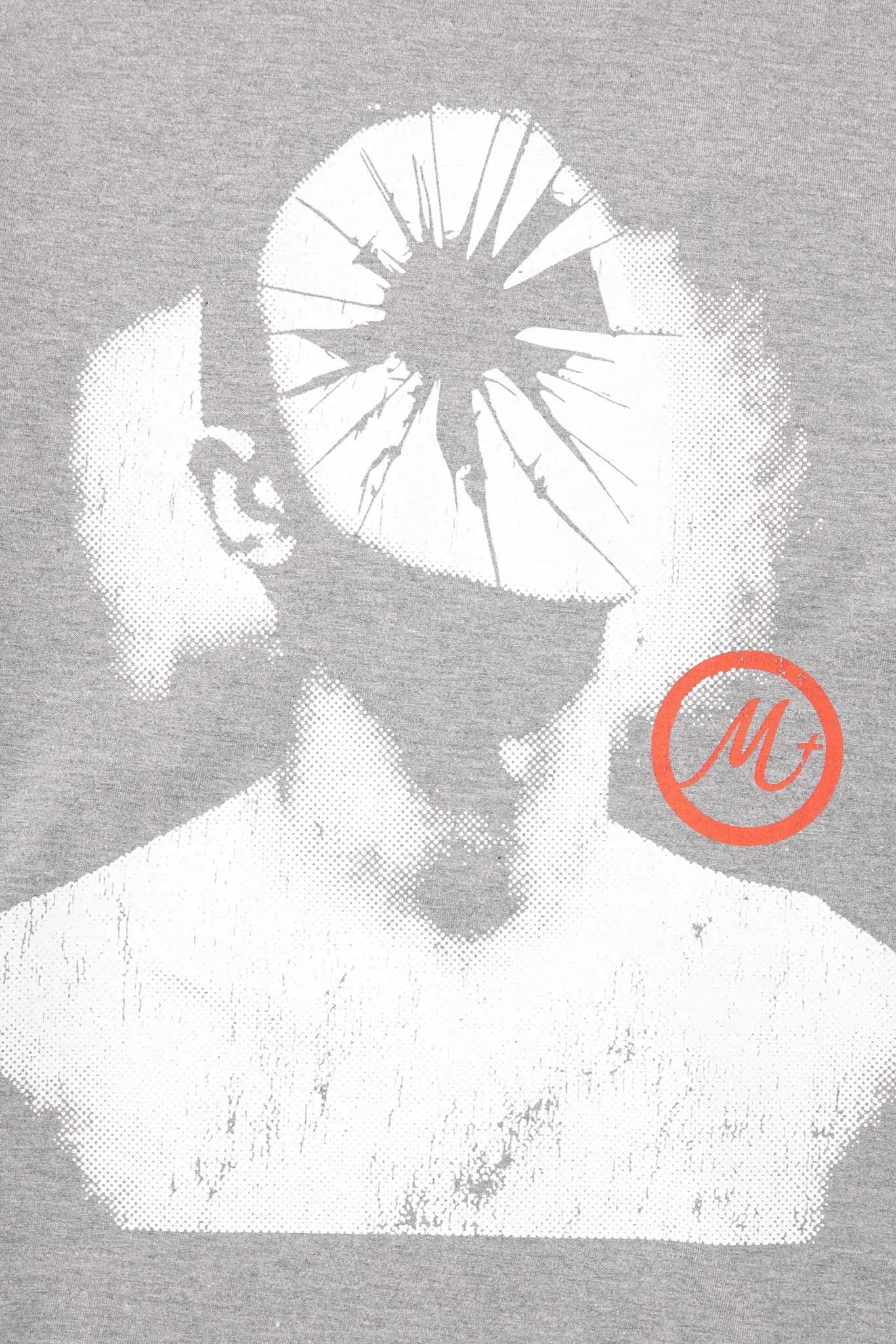 "HEAD SHOT" TEE IN HEATHER GREY