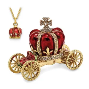 Red & Gold Royal Carriage Trinket Box