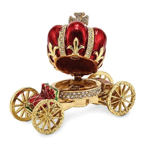 Red & Gold Royal Carriage Trinket Box