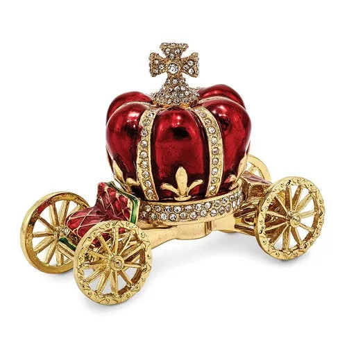 Red & Gold Royal Carriage Trinket Box