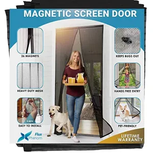 Reinforced Magnetic Mesh Insect Screen Door