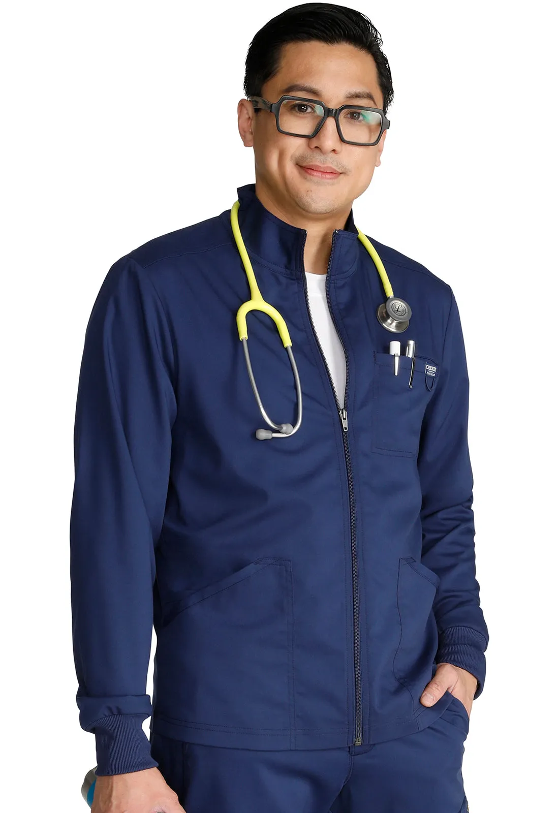 Revolution WW320 Men's Zip Front Jacket Navy
