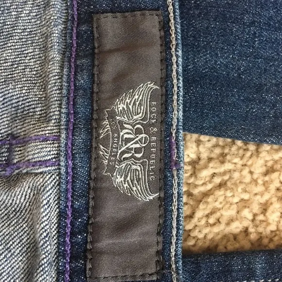 Rock &amp; Republic KURT Women’s Size 26 Blue Denim Boot Cut Jeans Style KRT0250