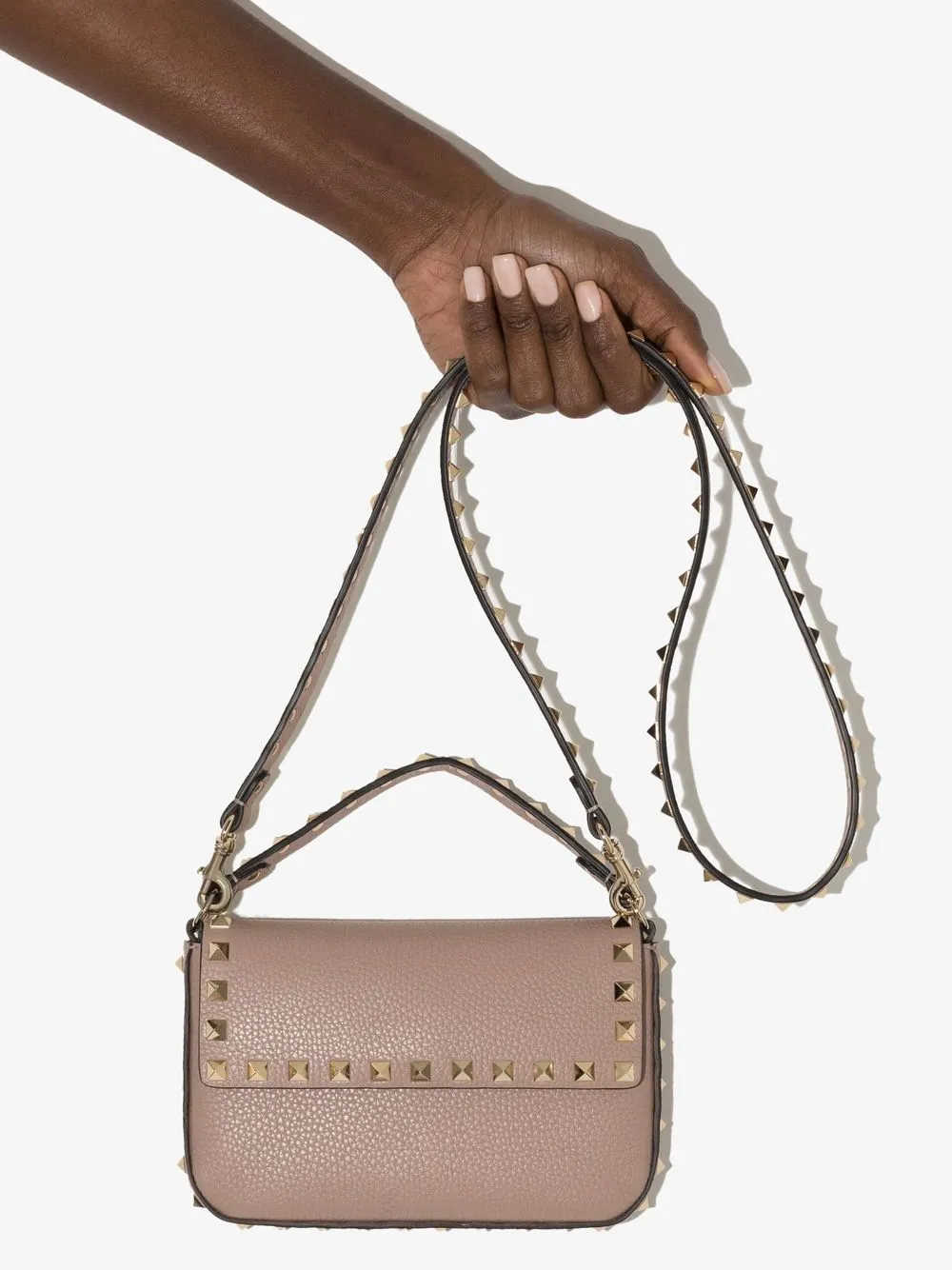 Rockstud leather mini bag