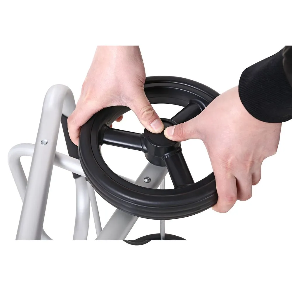 Rootz Shopping Trolley - Folding Shopping Trolley - With Cooling Compartment - Folding Market Trolley - Lightweight Folding Cart - Portable Shopping Caddy - Gray
