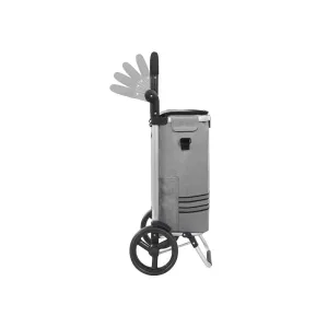 Rootz Shopping Trolley - Folding Shopping Trolley - With Cooling Compartment - Folding Market Trolley - Lightweight Folding Cart - Portable Shopping Caddy - Gray