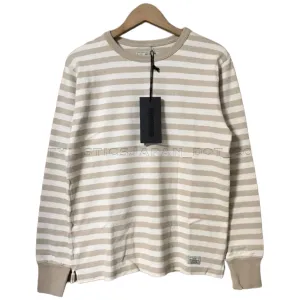 [S] Neighborhood Skinny Border Crew L/S Shirt Beige