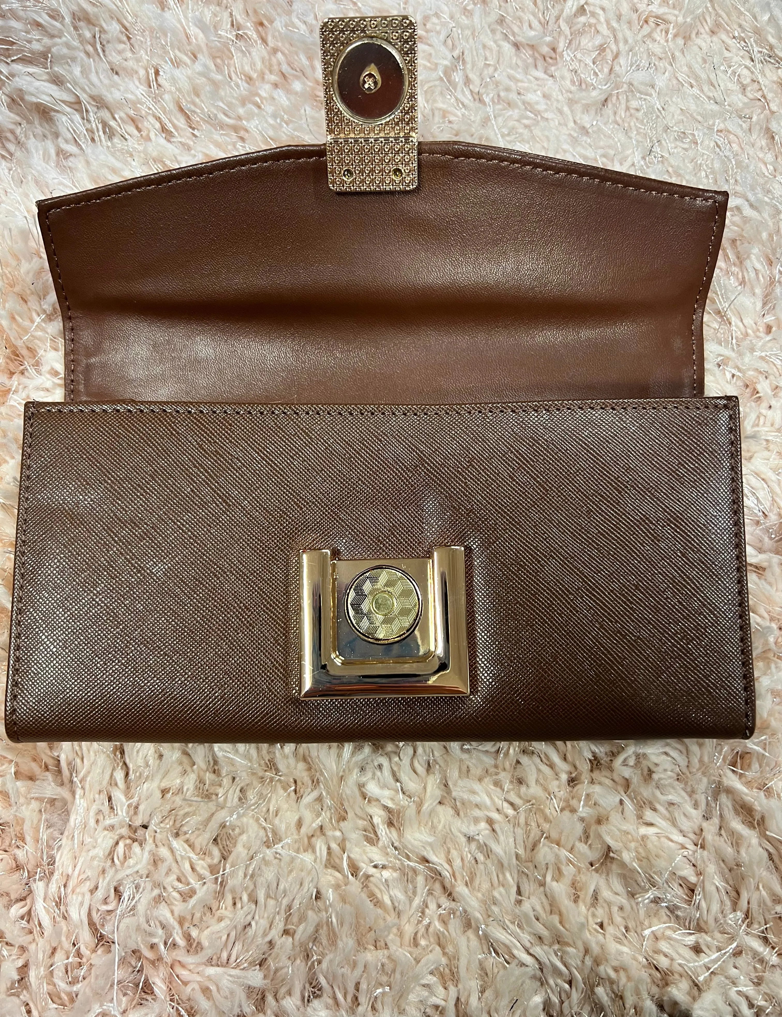 Saffiano Faux Leather Wallet