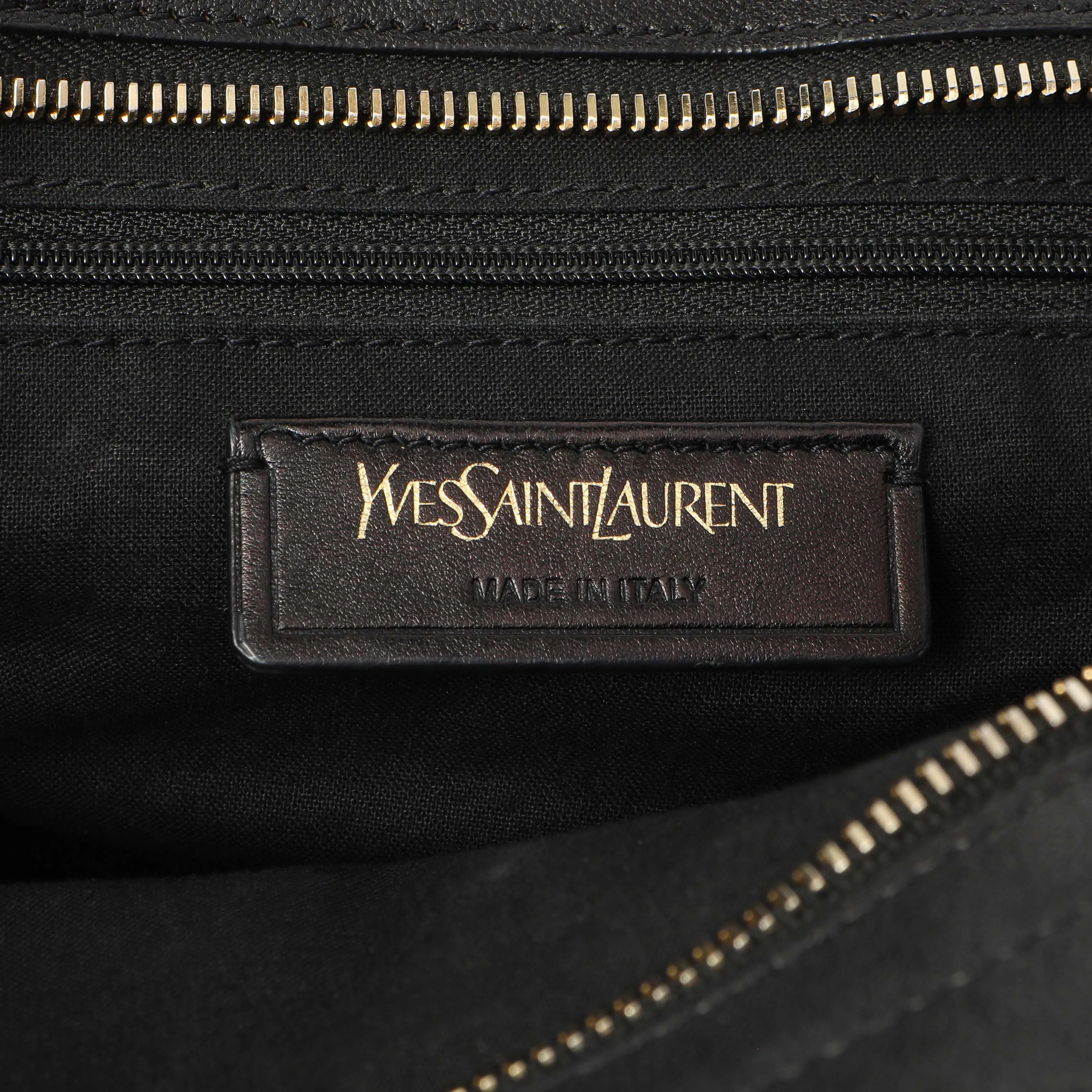 Saint Laurent Black Sheepskin Small Cabas Chyc