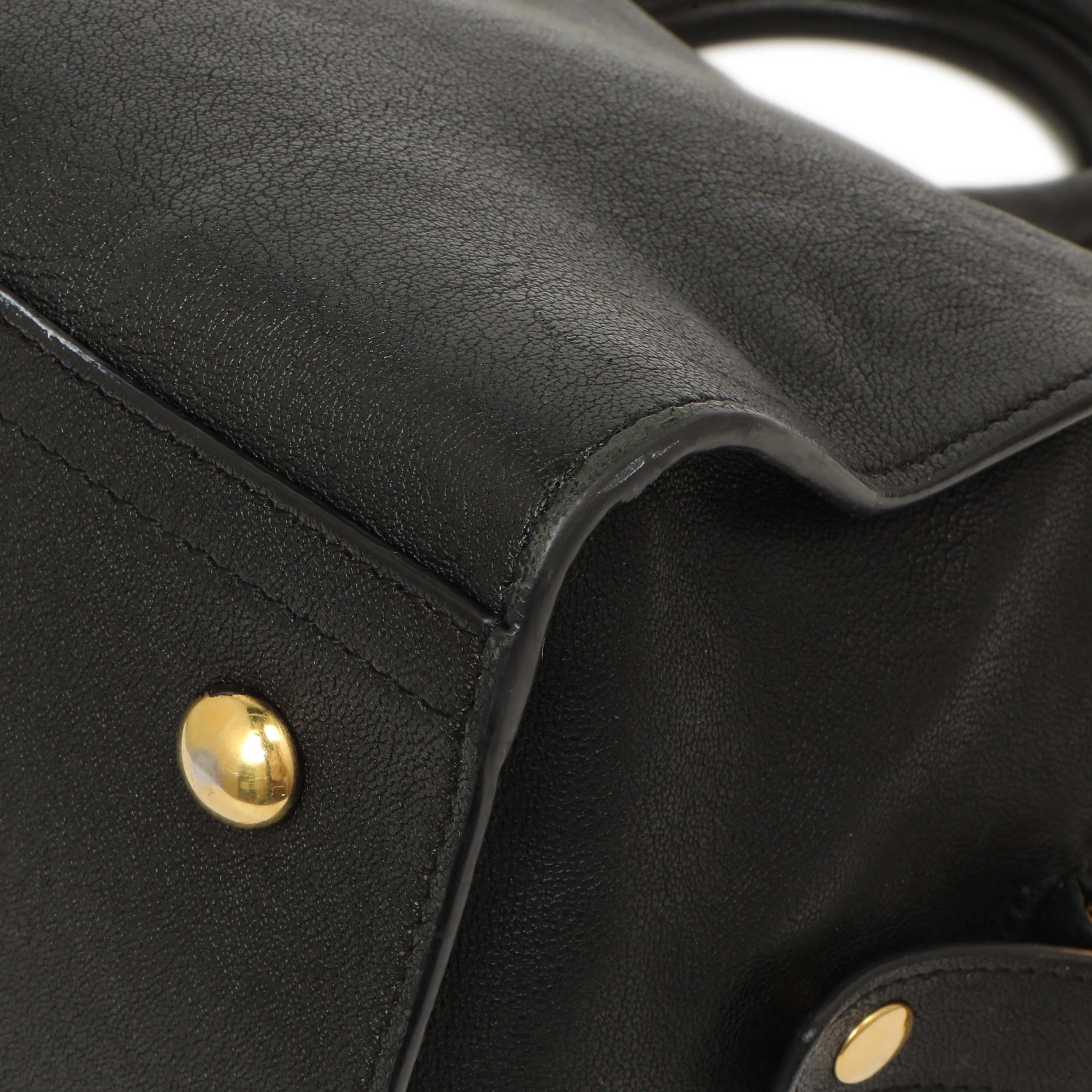 Saint Laurent Black Sheepskin Small Cabas Chyc