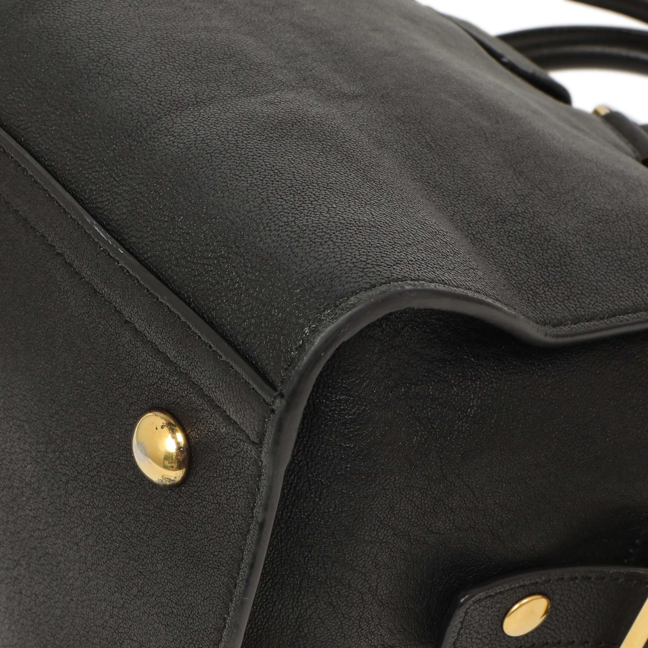 Saint Laurent Black Sheepskin Small Cabas Chyc