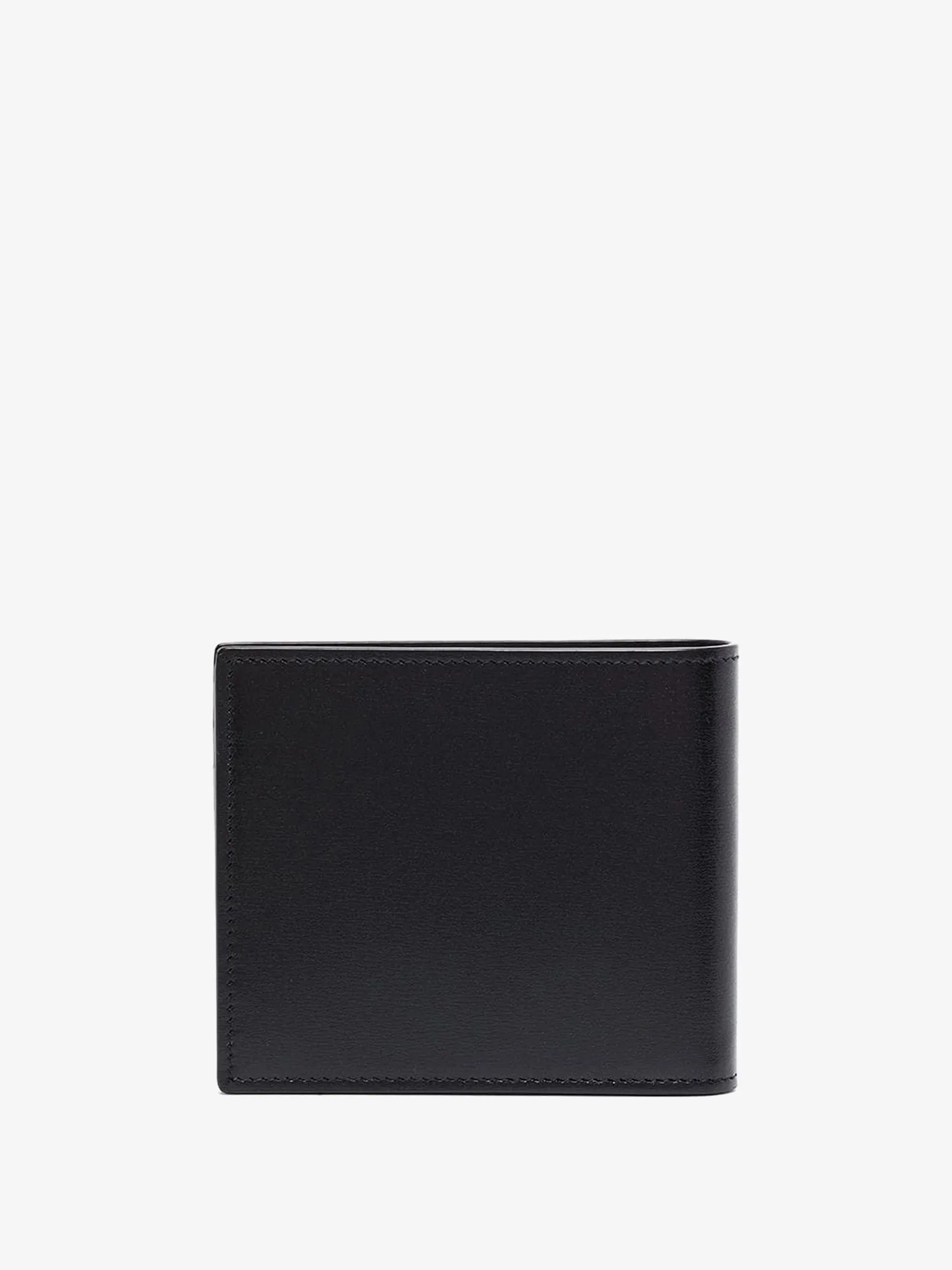 Saint Laurent Leather Wallet With Metal Monogram