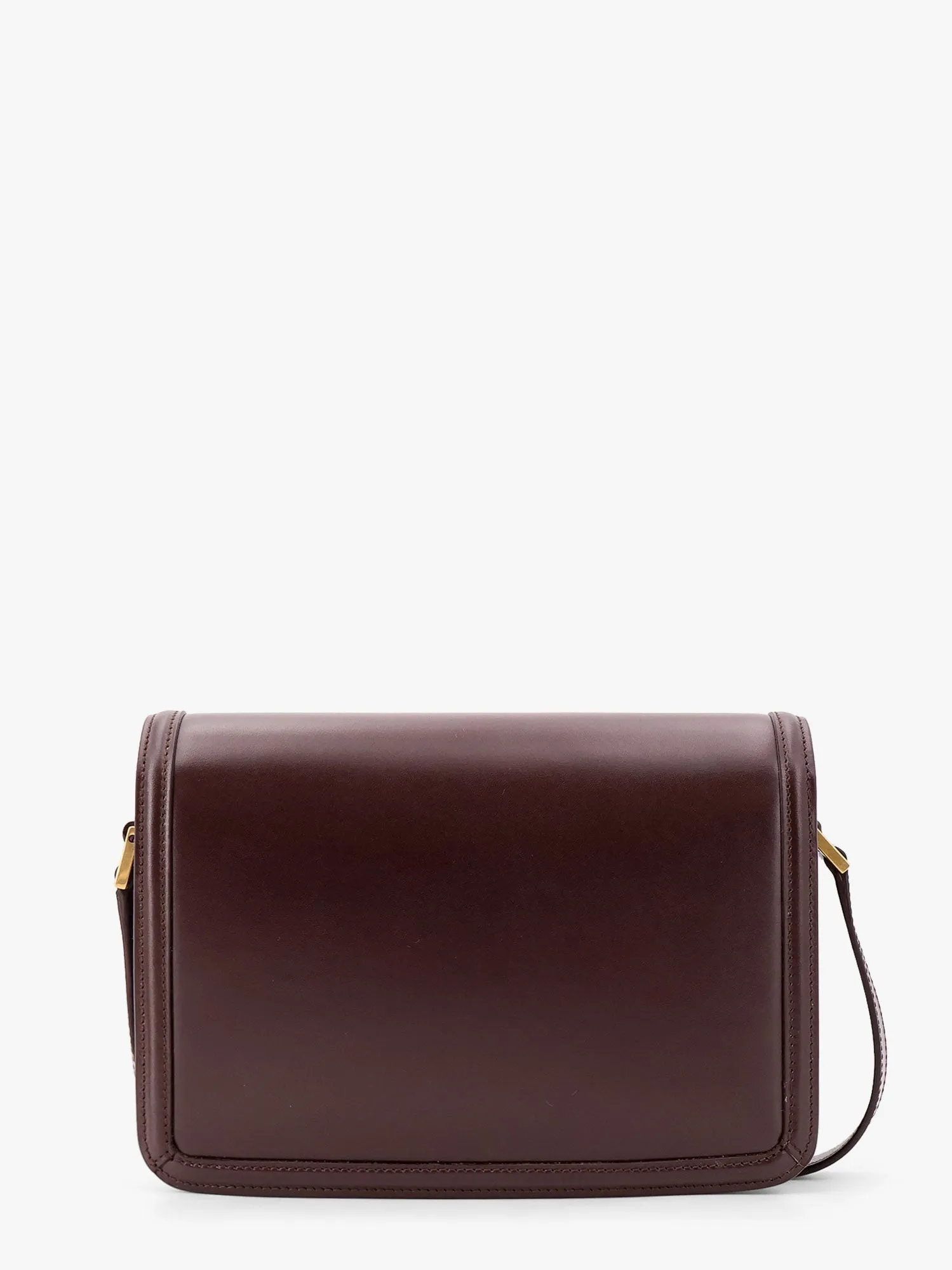 Saint Laurent Solferino Leather Shoulder Bag With Frontal Monogram