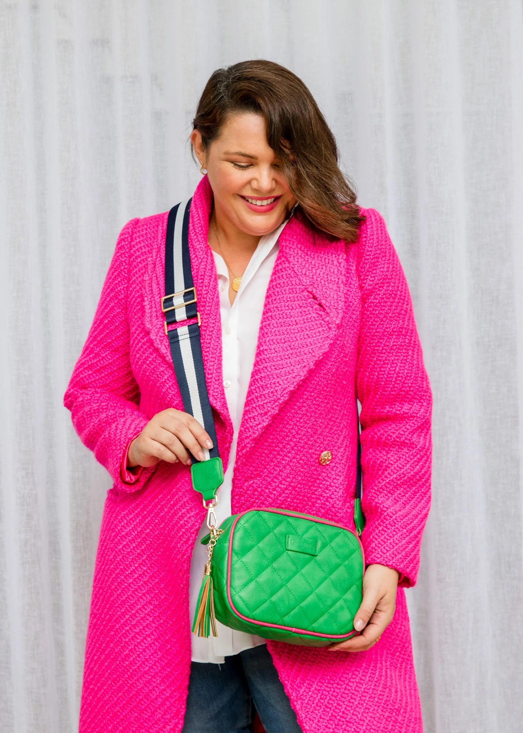 Sally Quilted - Green/Pink