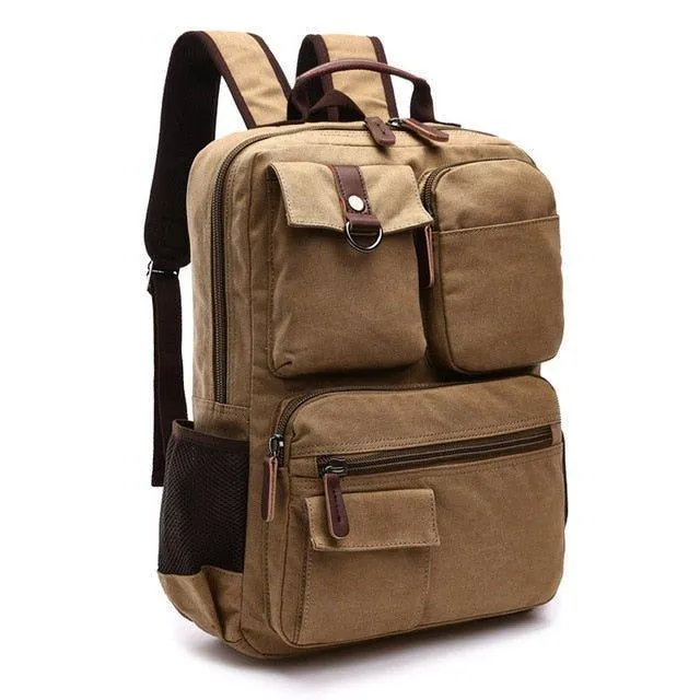 School Backpack Vintage Canvas Laptop Backpacks