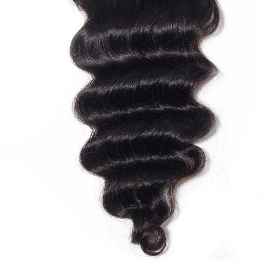 Sdamey Brazilian Loose Deep Human Hair 5X5 Lace Closure