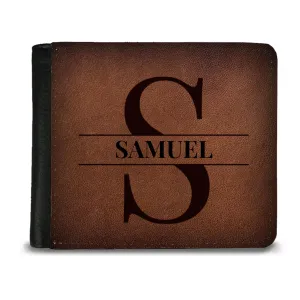 Sentiment House Personalized Wallet for Men – Custom Engraved Men's Wallet, Faux Leather, ID Windows, Card Slots – Tarjeteros de Hombres, Leather Gifts for Him, Husband Birthday Gift, Boyfriend Gift
