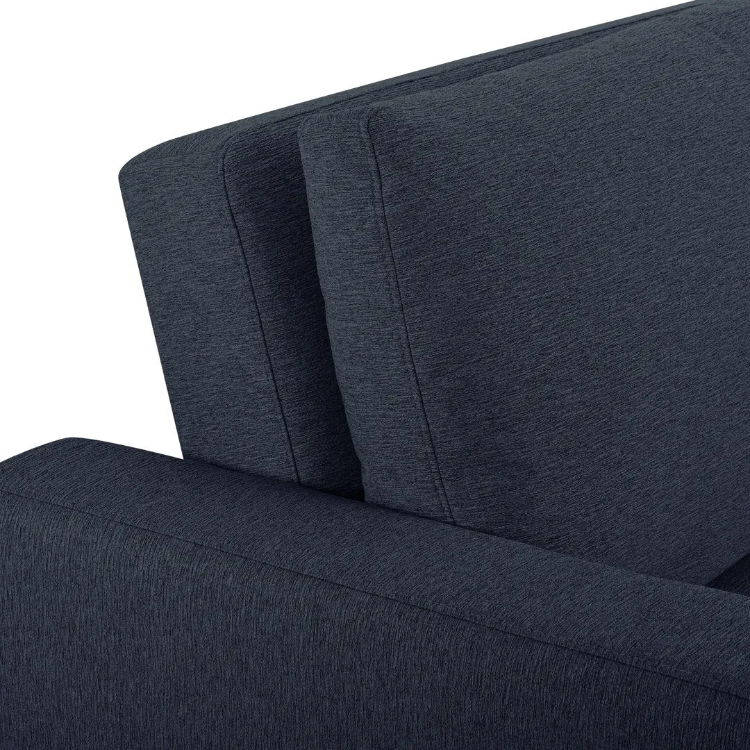 Serta Trinity Full Size Convertible Sleeper Sofa Serta Fabric: Navy Woven