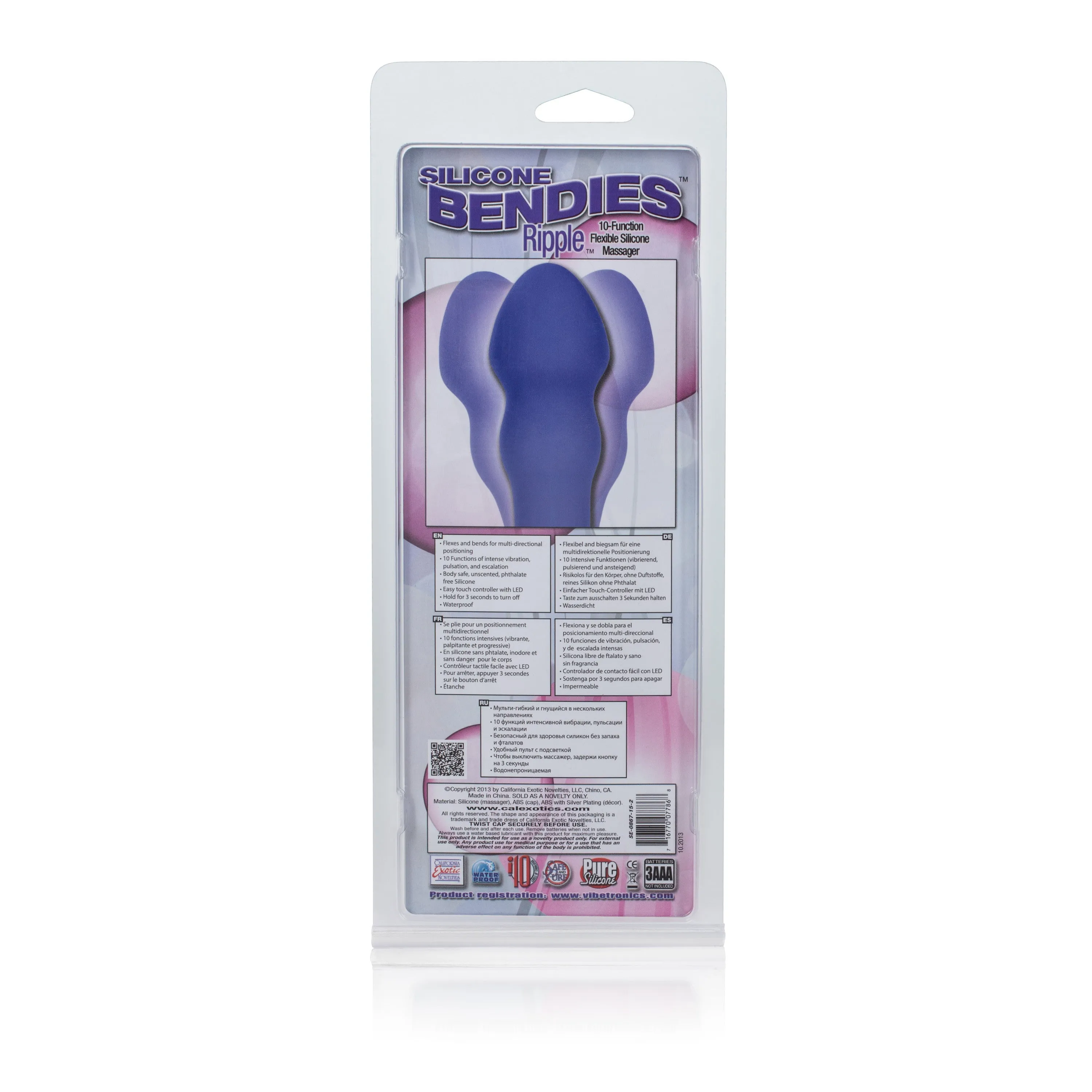 Silicone Bendies Ripple - Purple