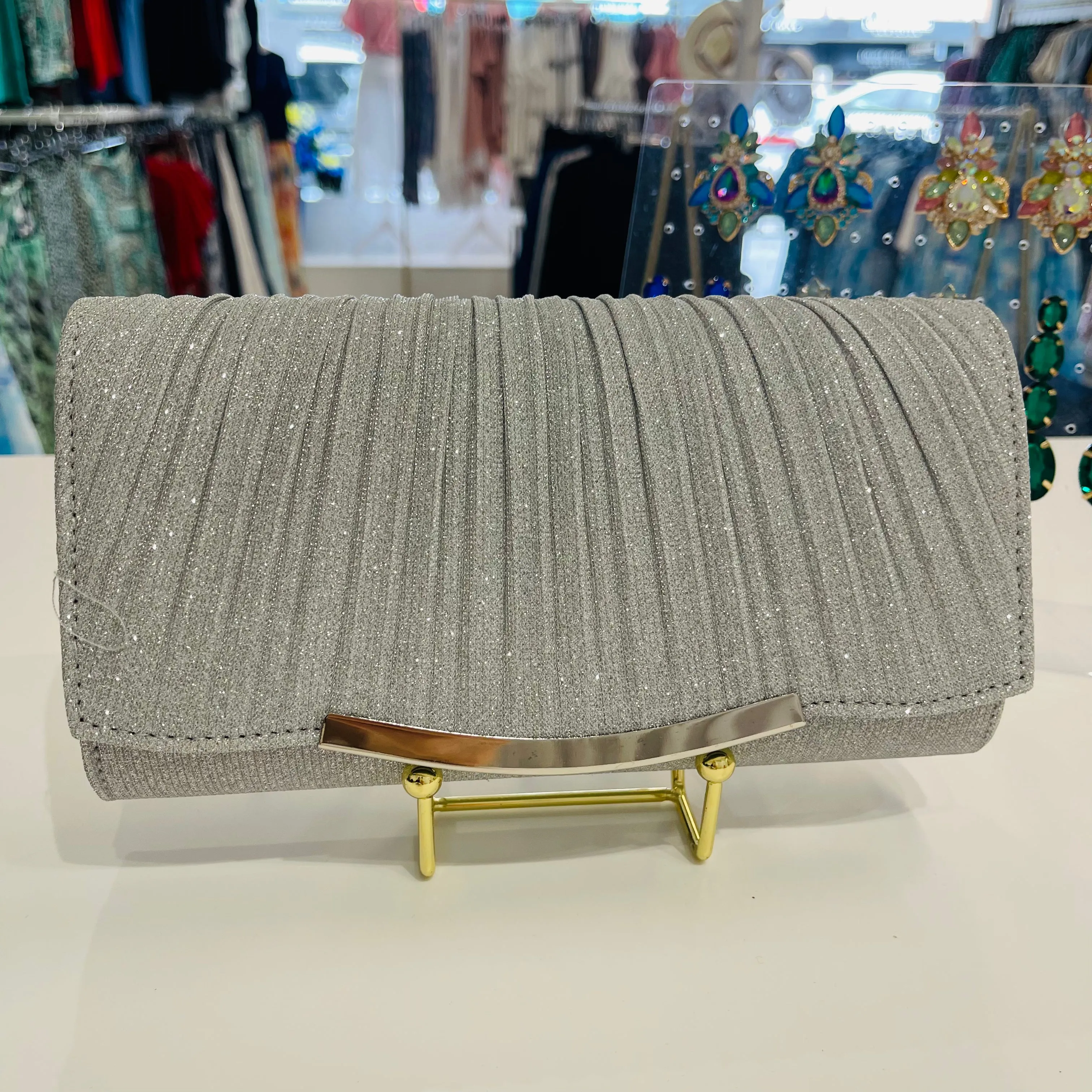Silver Sparkly Bag