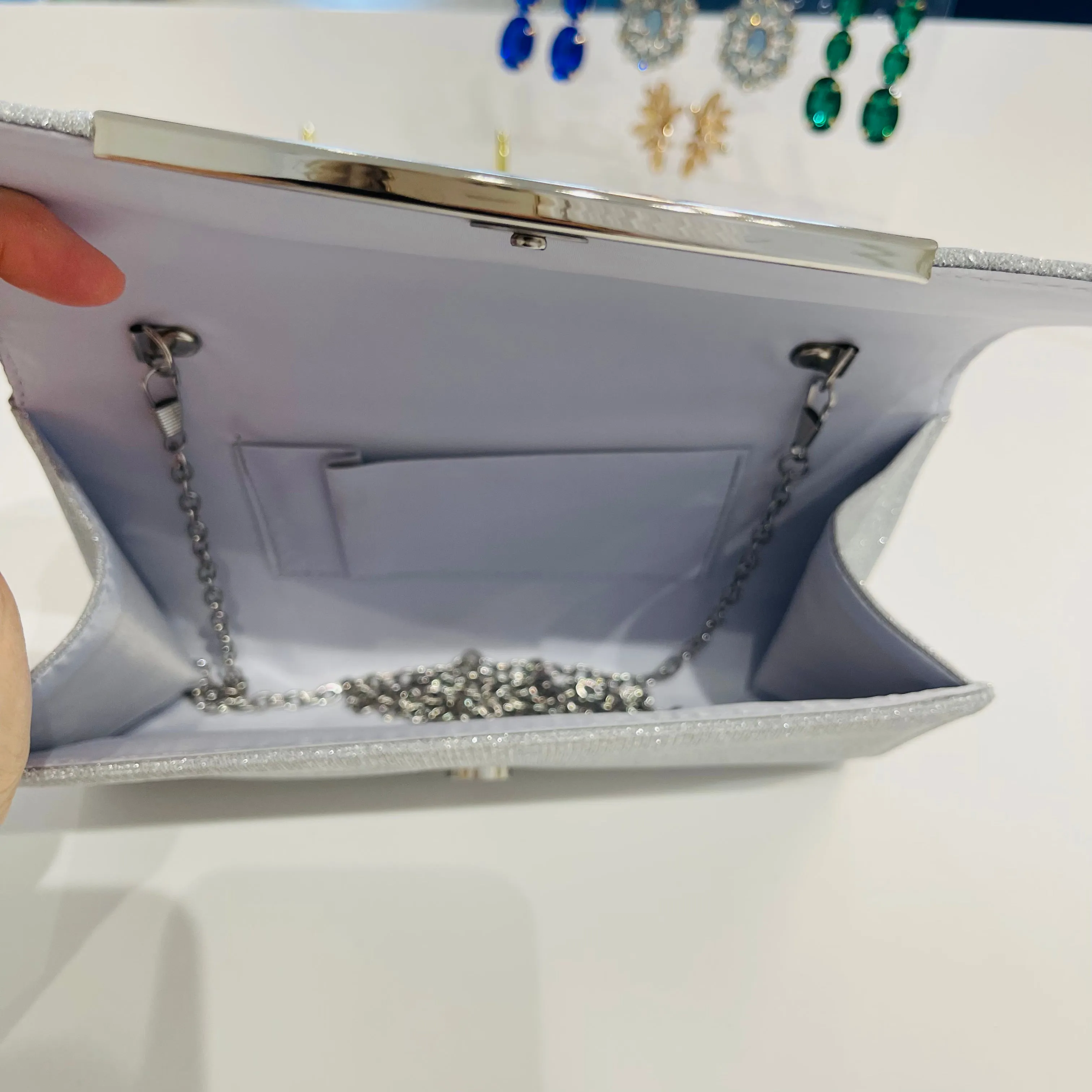 Silver Sparkly Bag