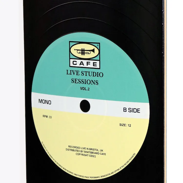 Skateboard Cafe 45 Deck Teal/Cream Skateboard Deck 8"