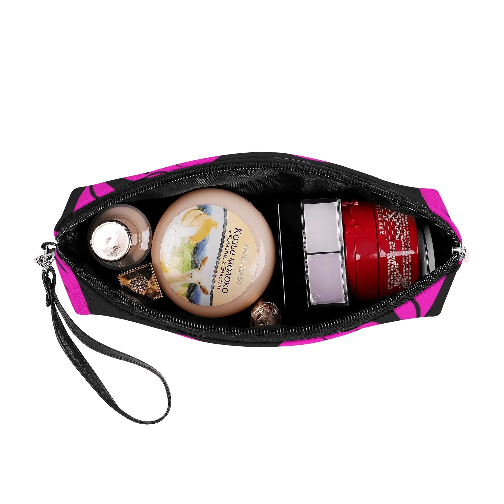 Skull Pattern Curved Make Up Bag