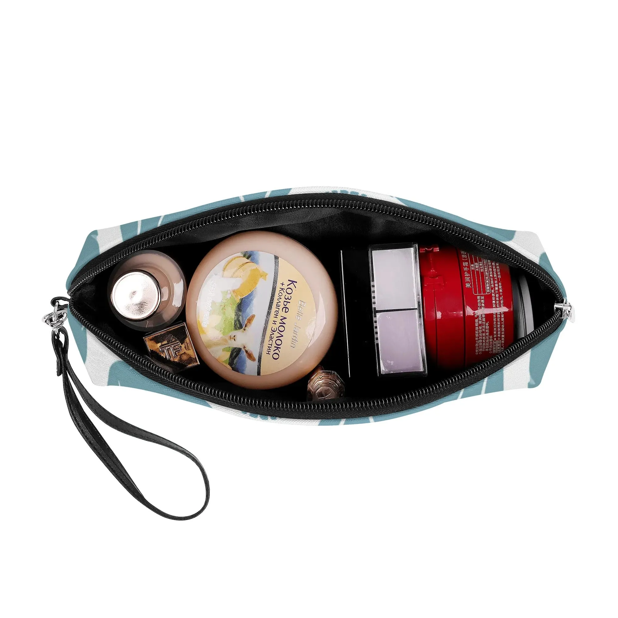 Skull Pattern Curved Make Up Bag
