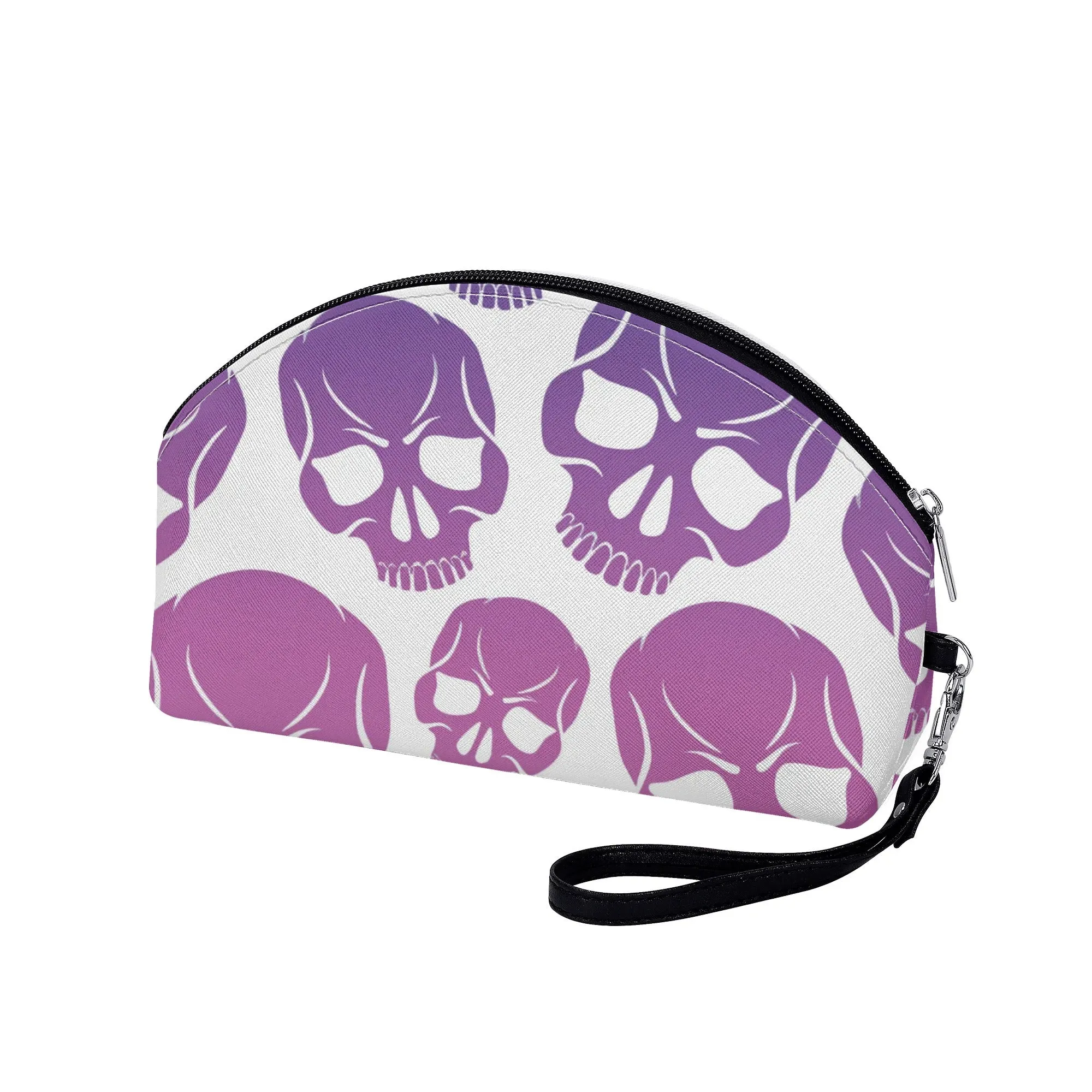 Skull Pattern Curved Make Up Bag