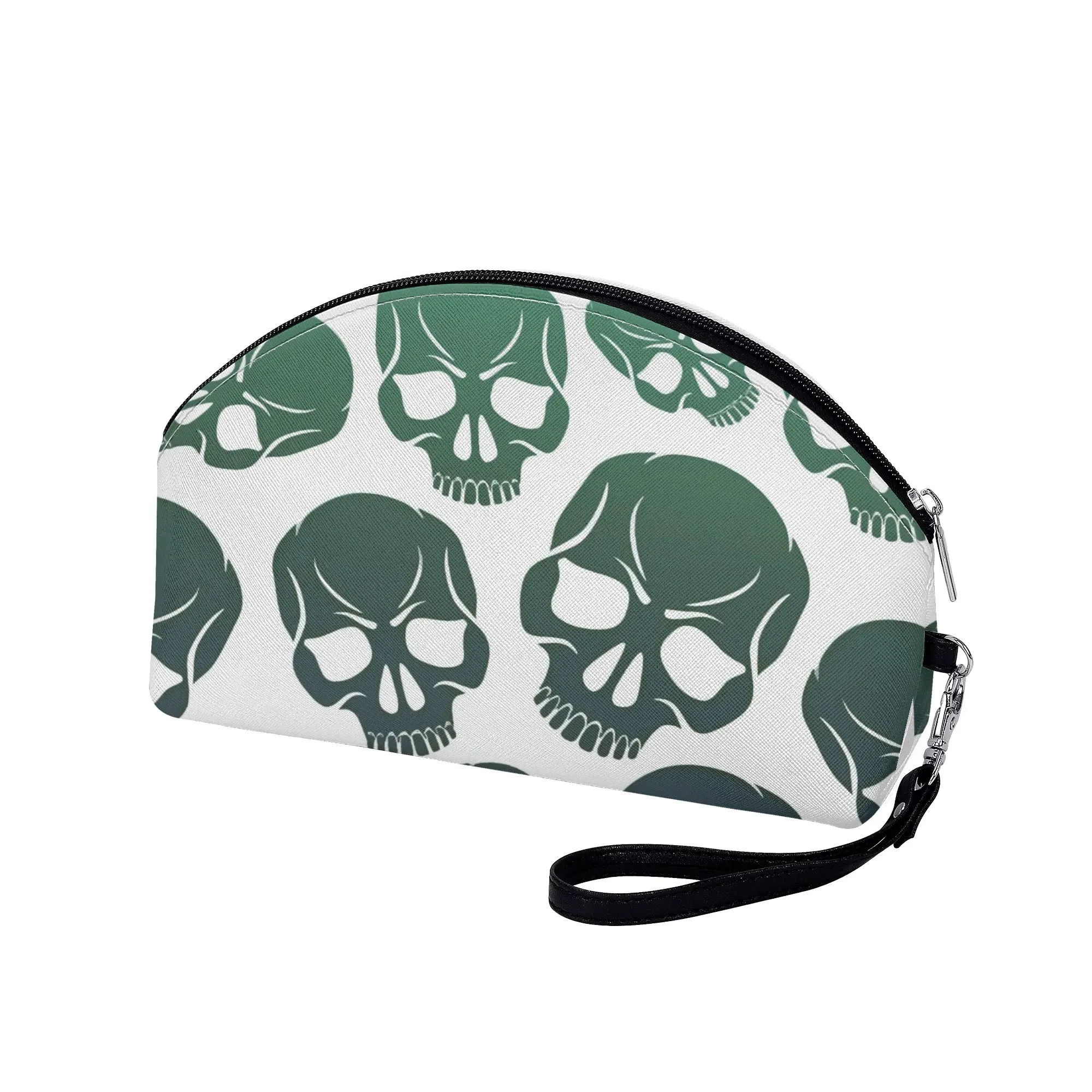 Skull Pattern Curved Make Up Bag