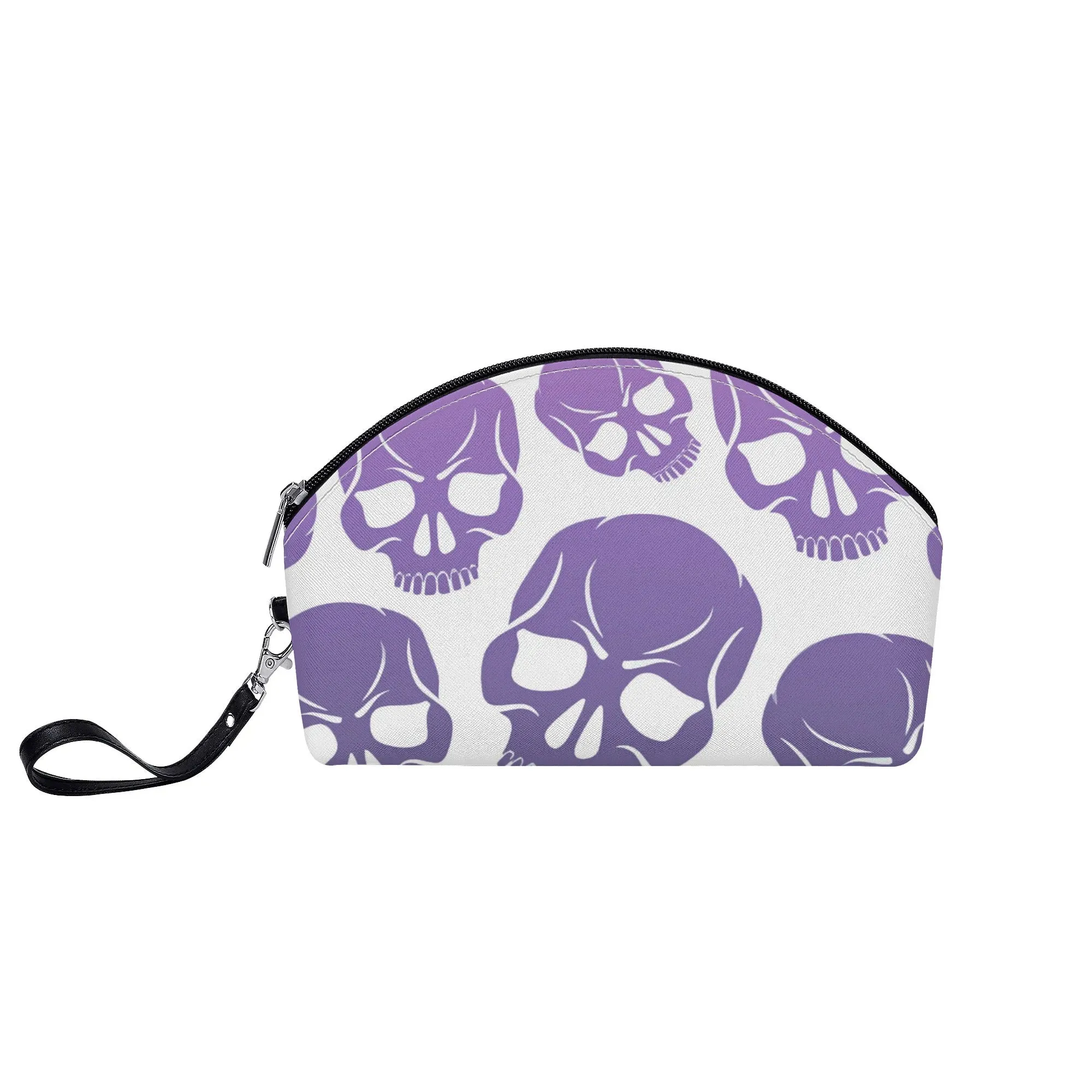 Skull Pattern Curved Make Up Bag