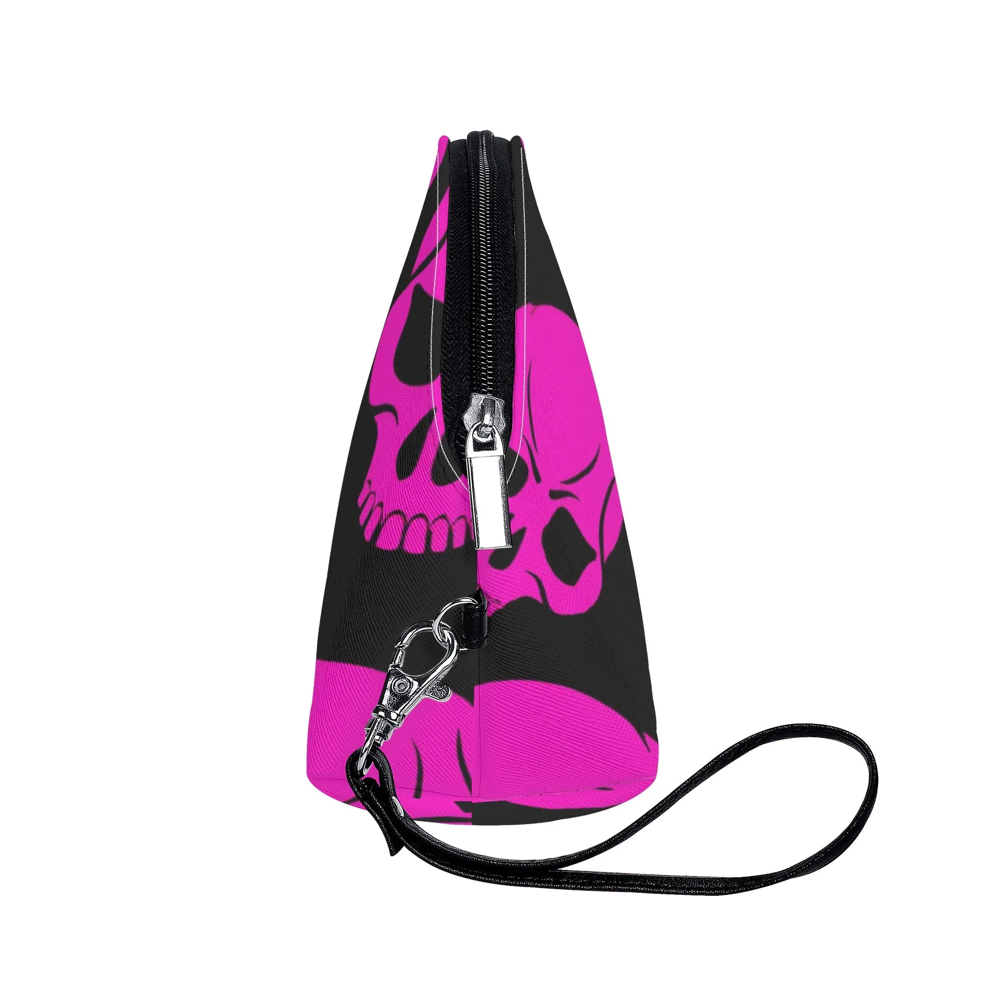 Skull Pattern Curved Make Up Bag