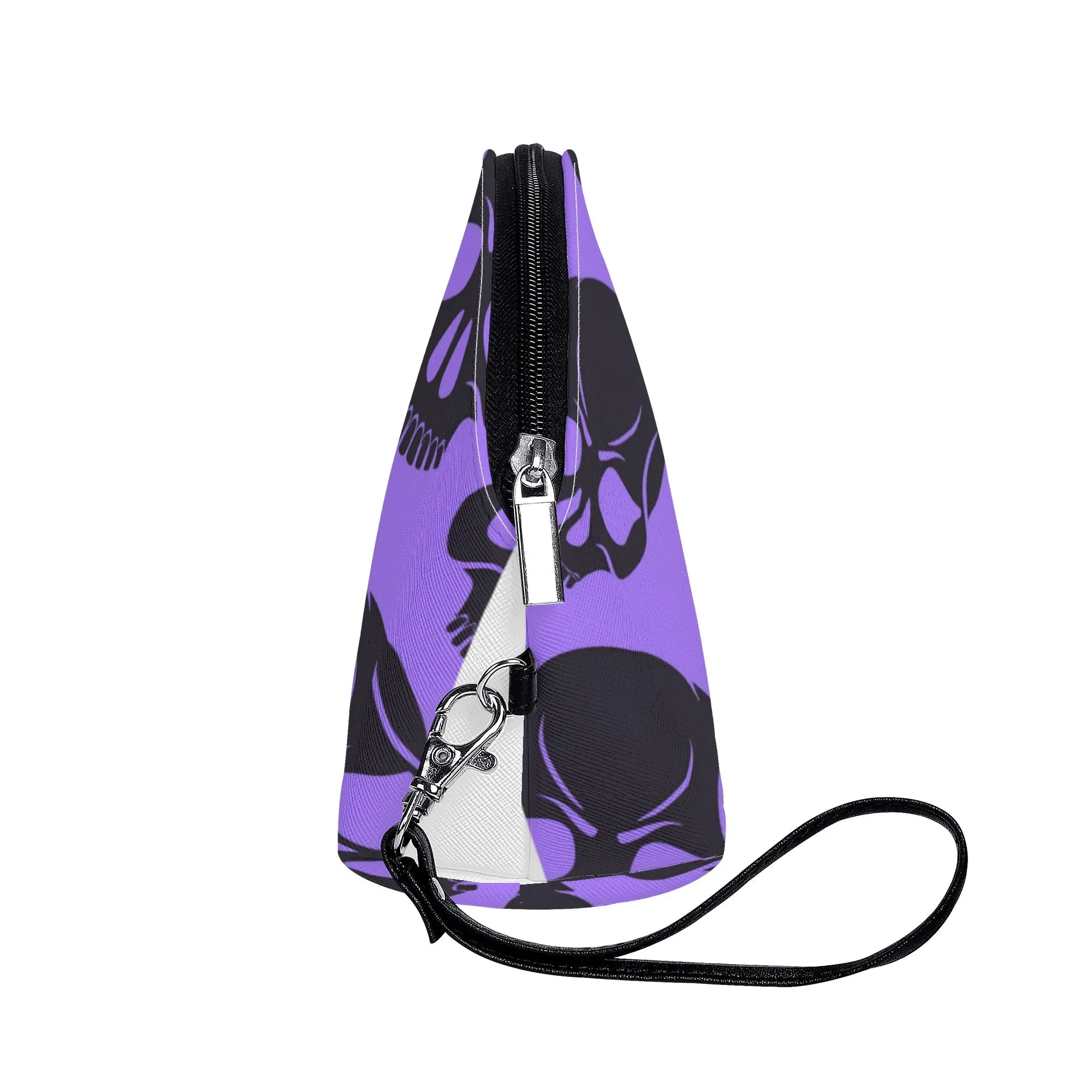 Skull Pattern Curved Make Up Bag