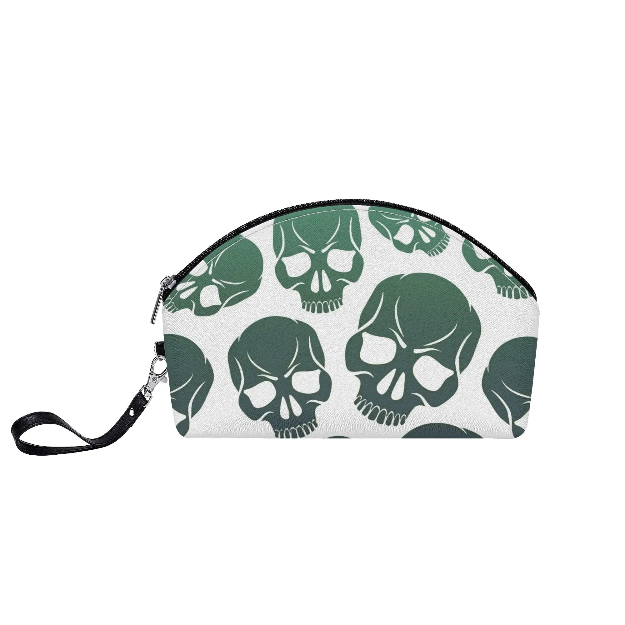 Skull Pattern Curved Make Up Bag