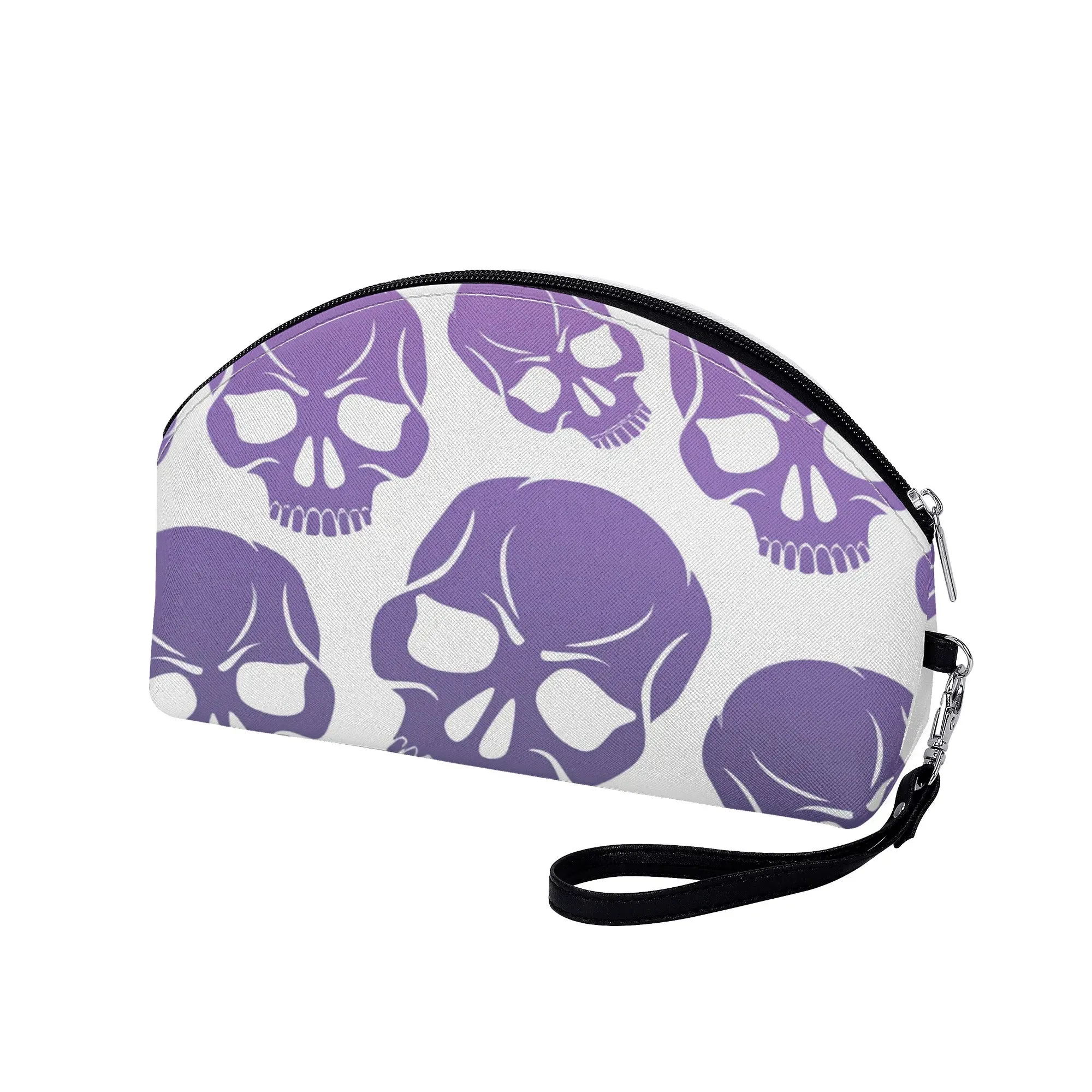 Skull Pattern Curved Make Up Bag