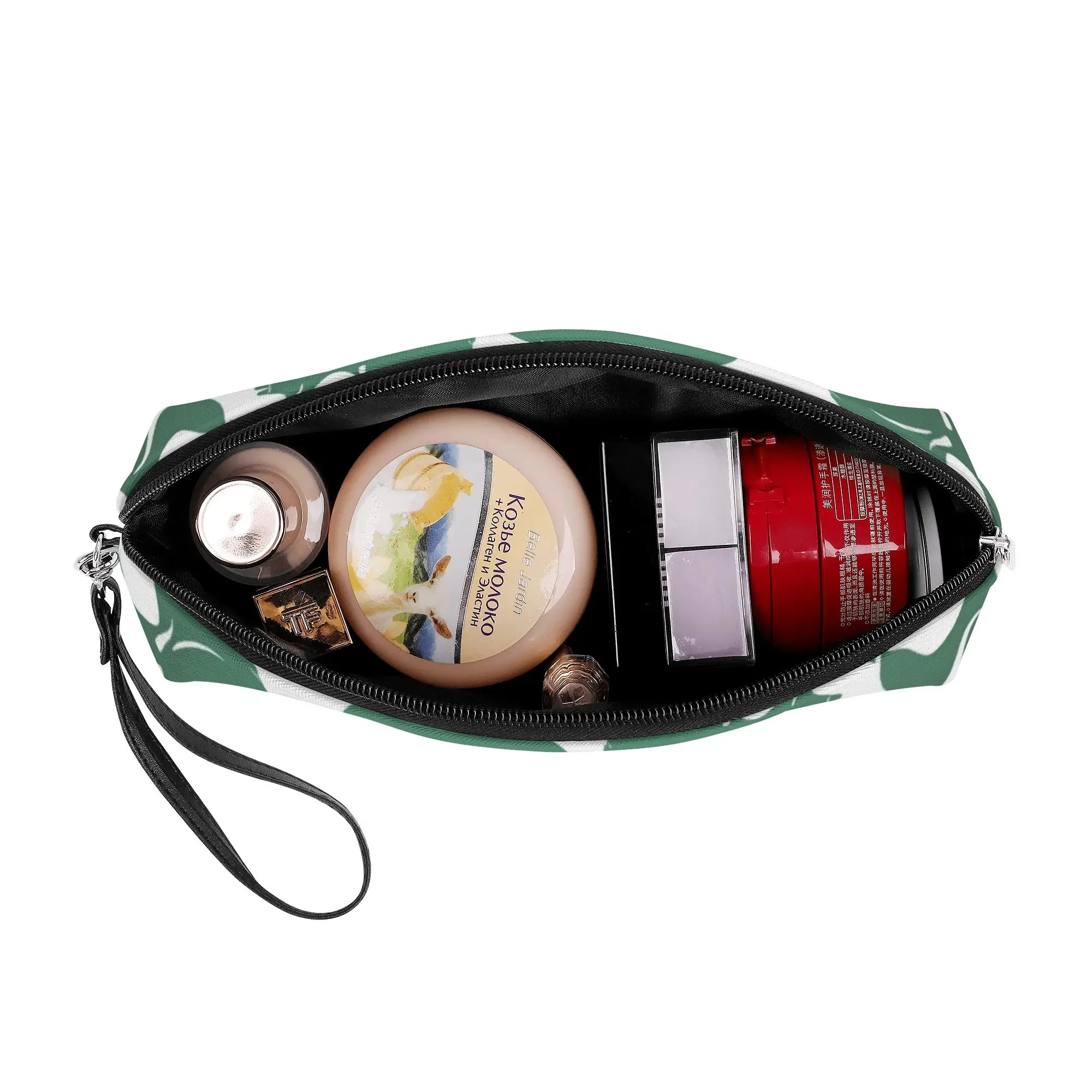 Skull Pattern Curved Make Up Bag