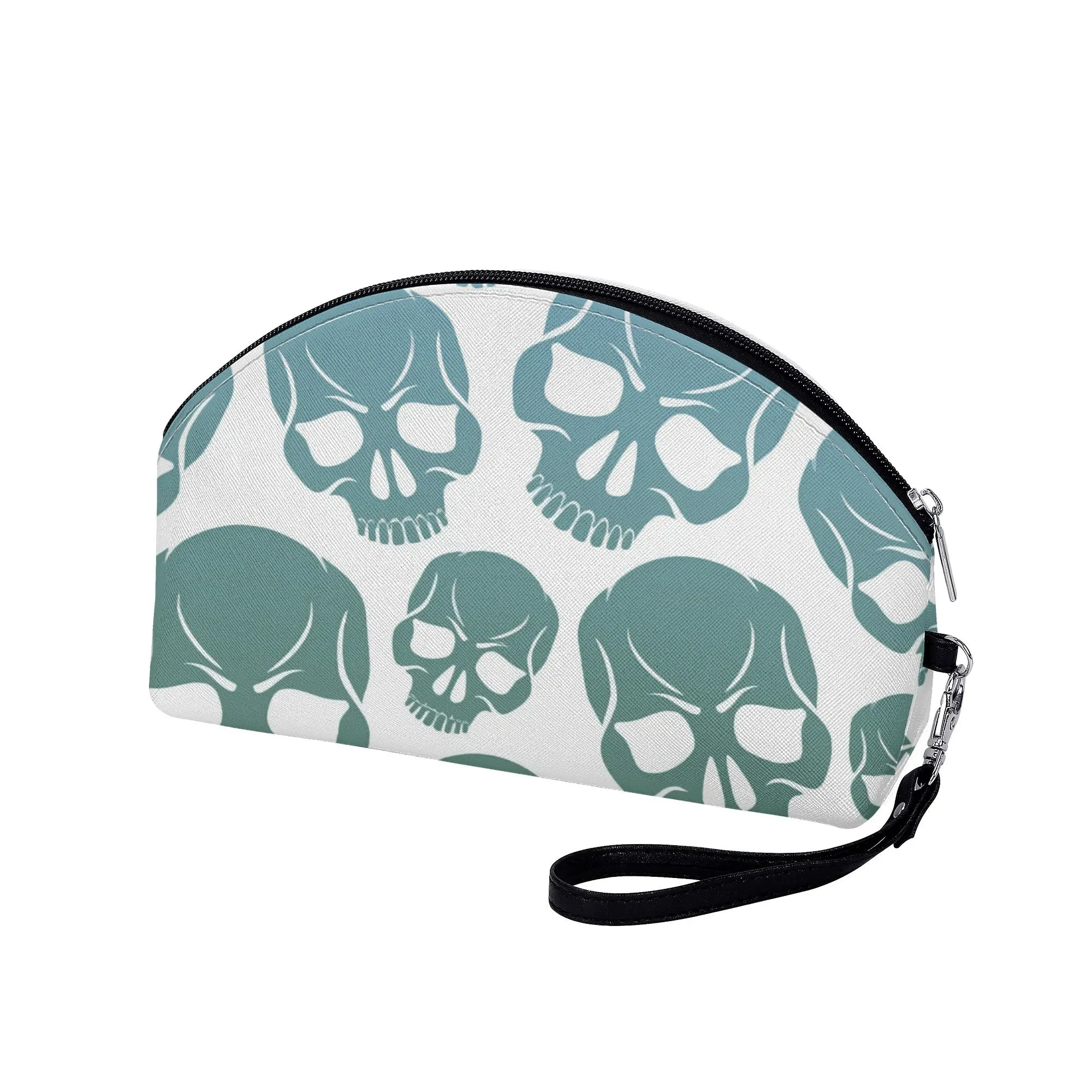 Skull Pattern Curved Make Up Bag