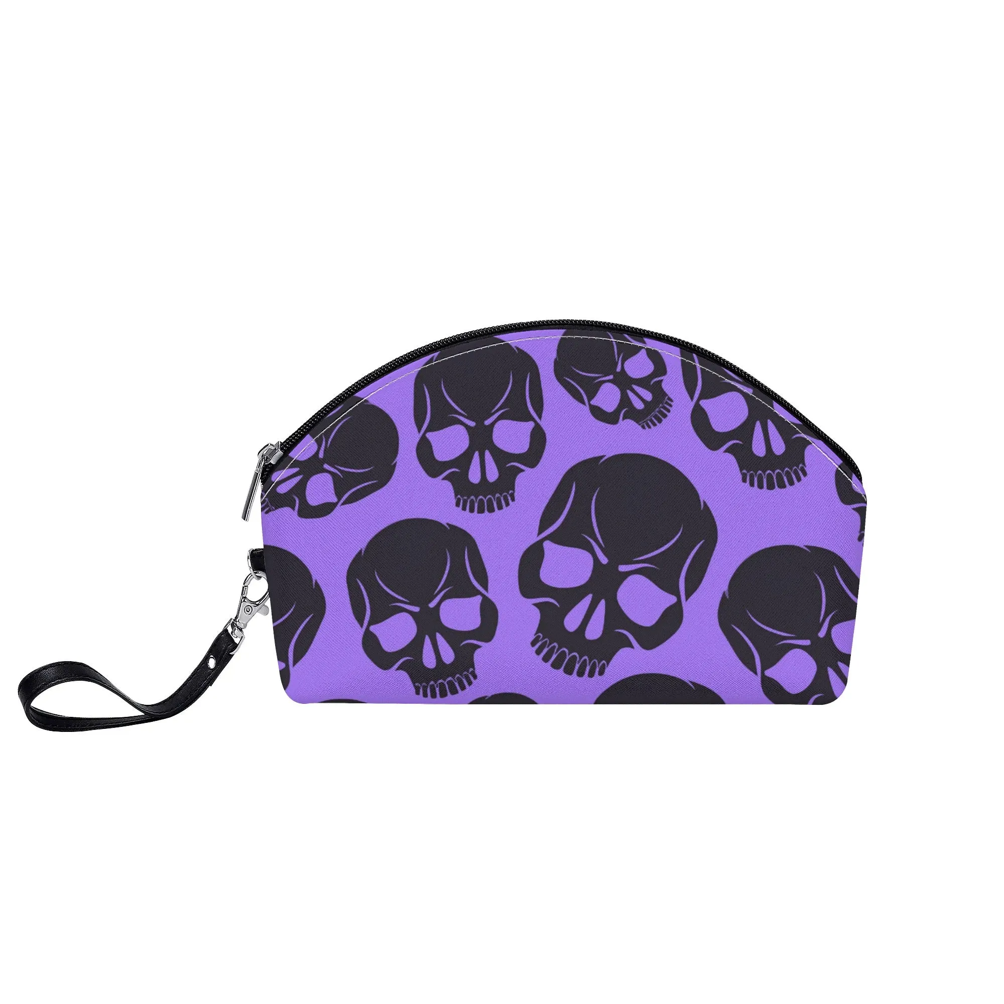 Skull Pattern Curved Make Up Bag