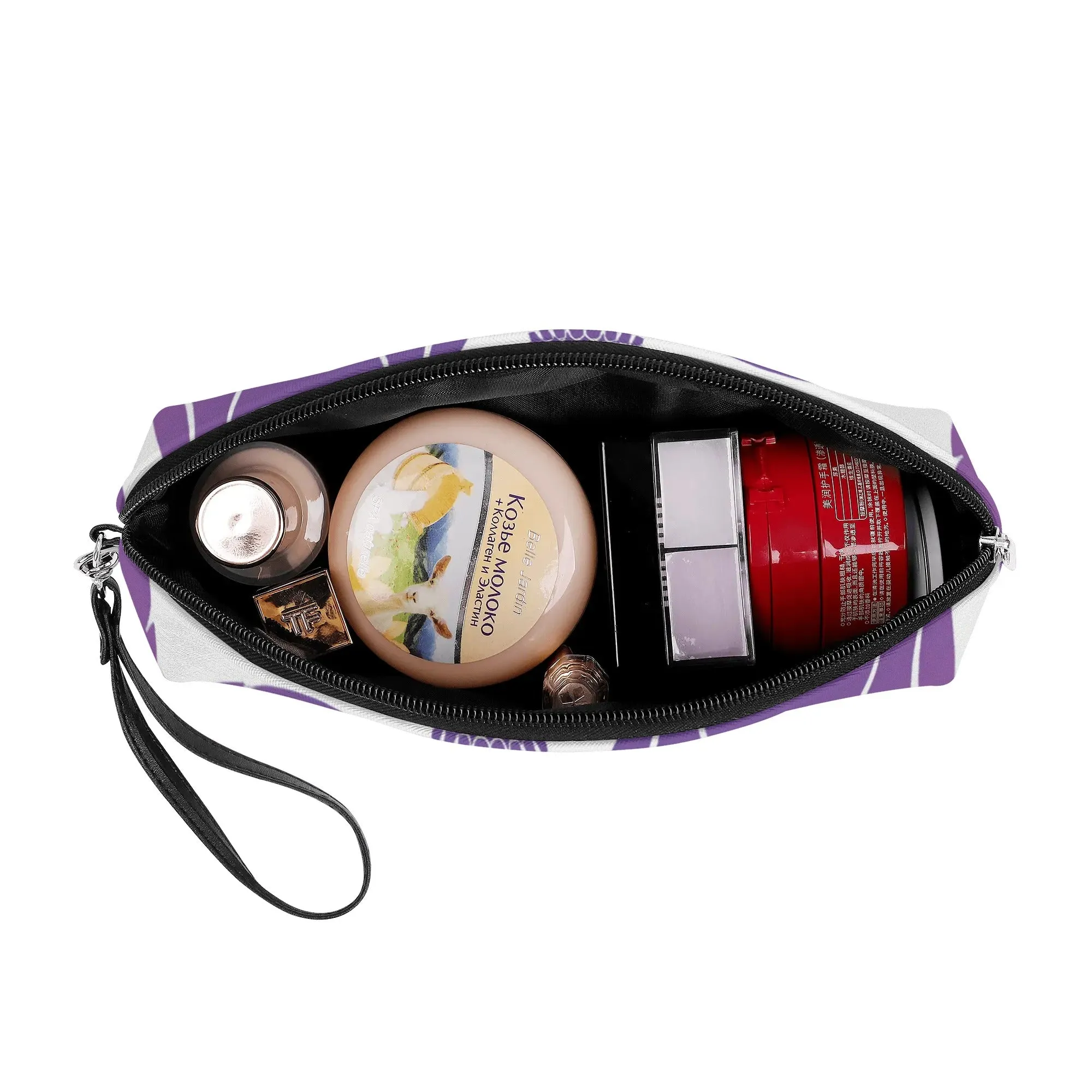 Skull Pattern Curved Make Up Bag