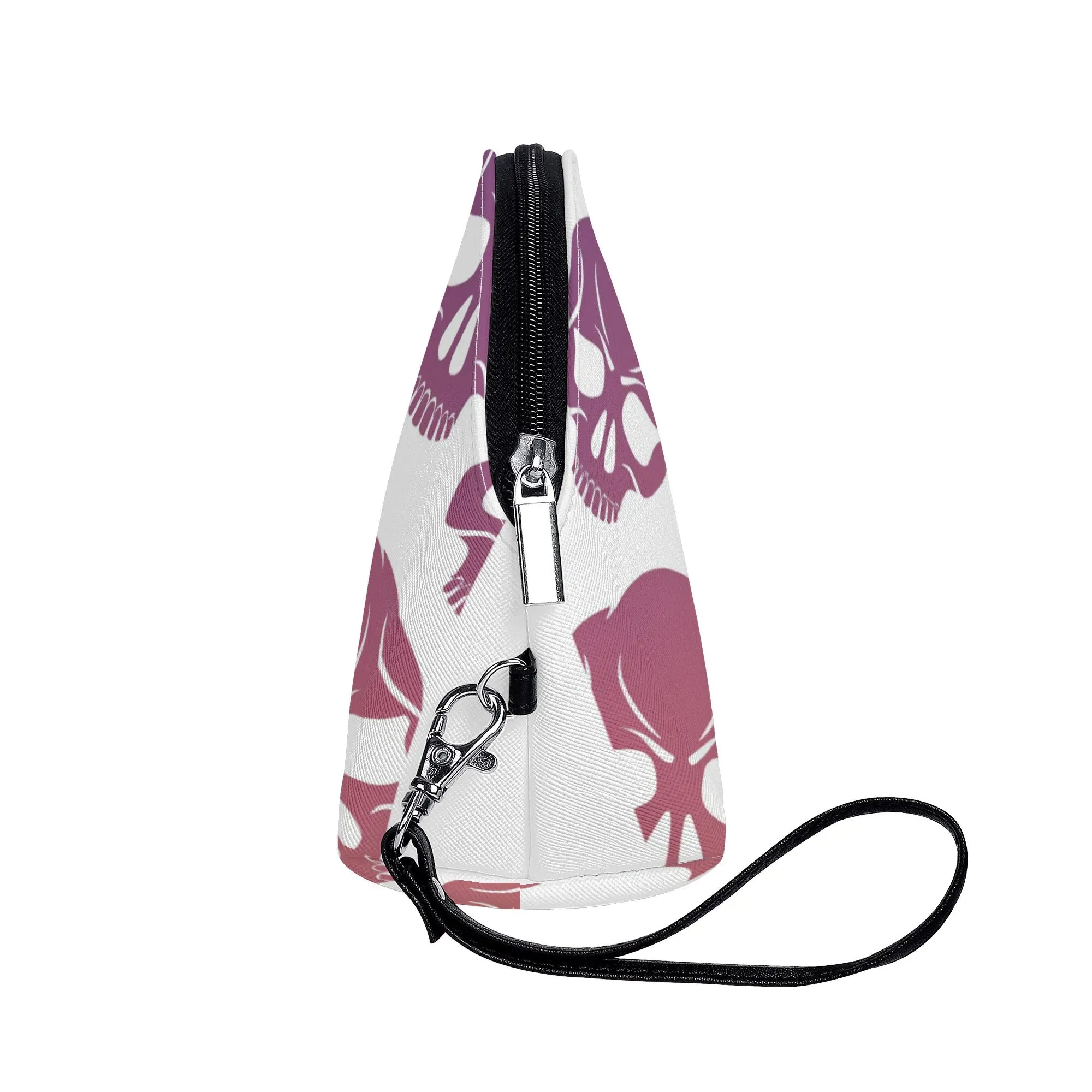 Skull Pattern Curved Make Up Bag