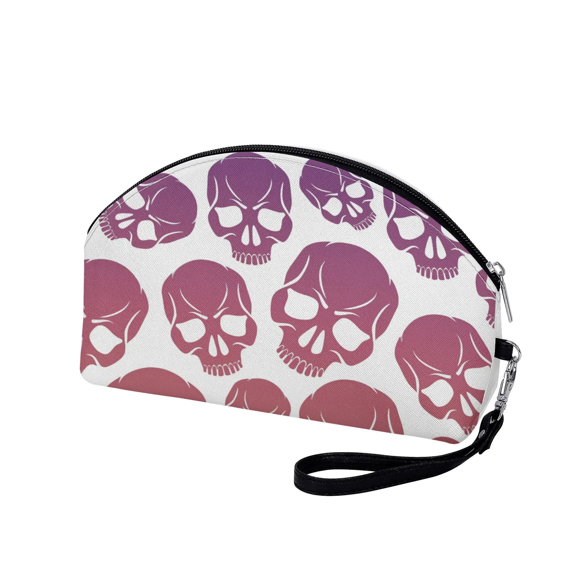 Skull Pattern Curved Make Up Bag