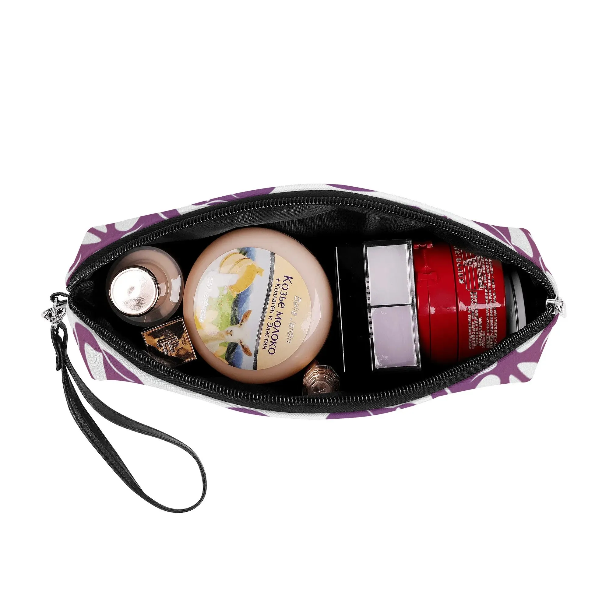 Skull Pattern Curved Make Up Bag