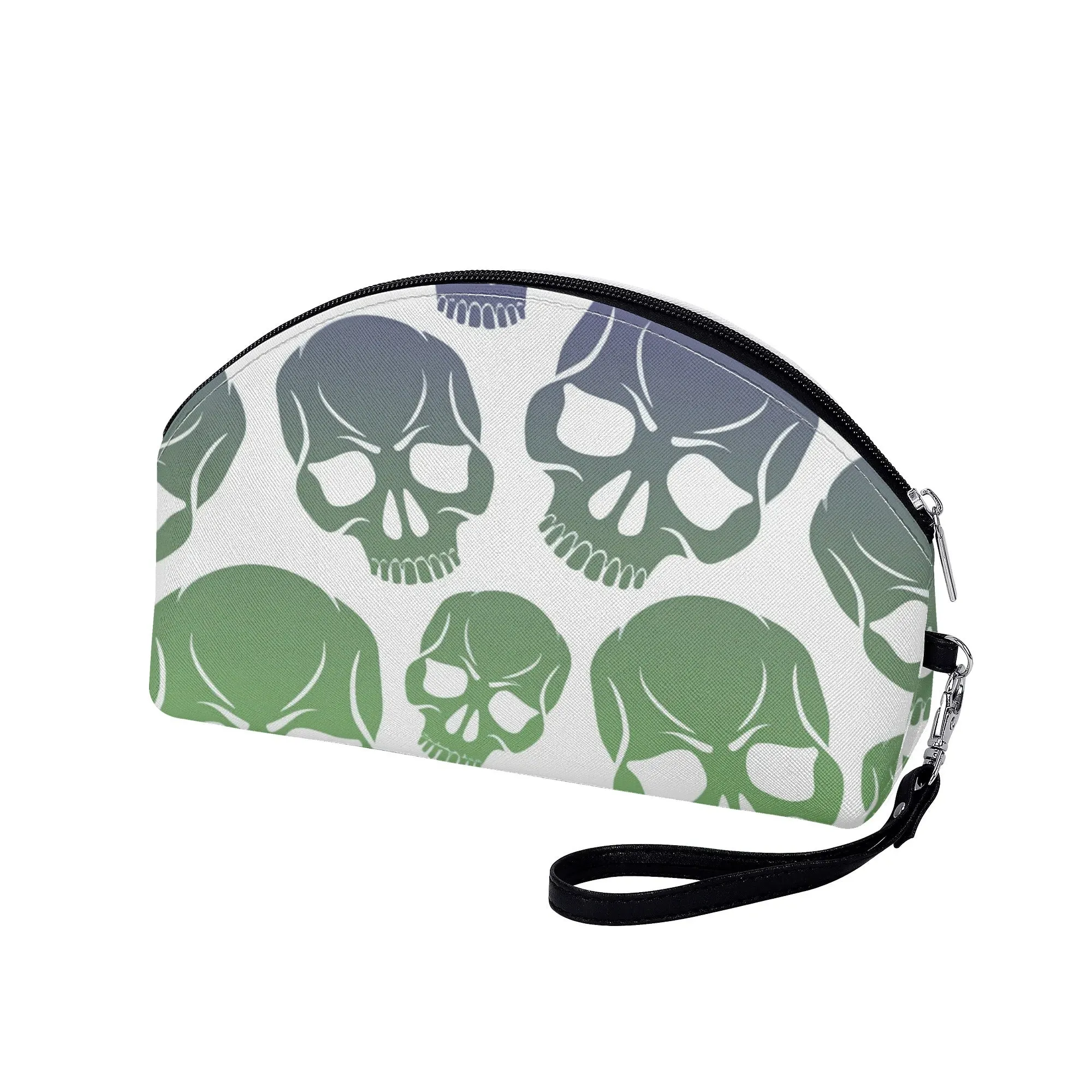 Skull Pattern Curved Make Up Bag
