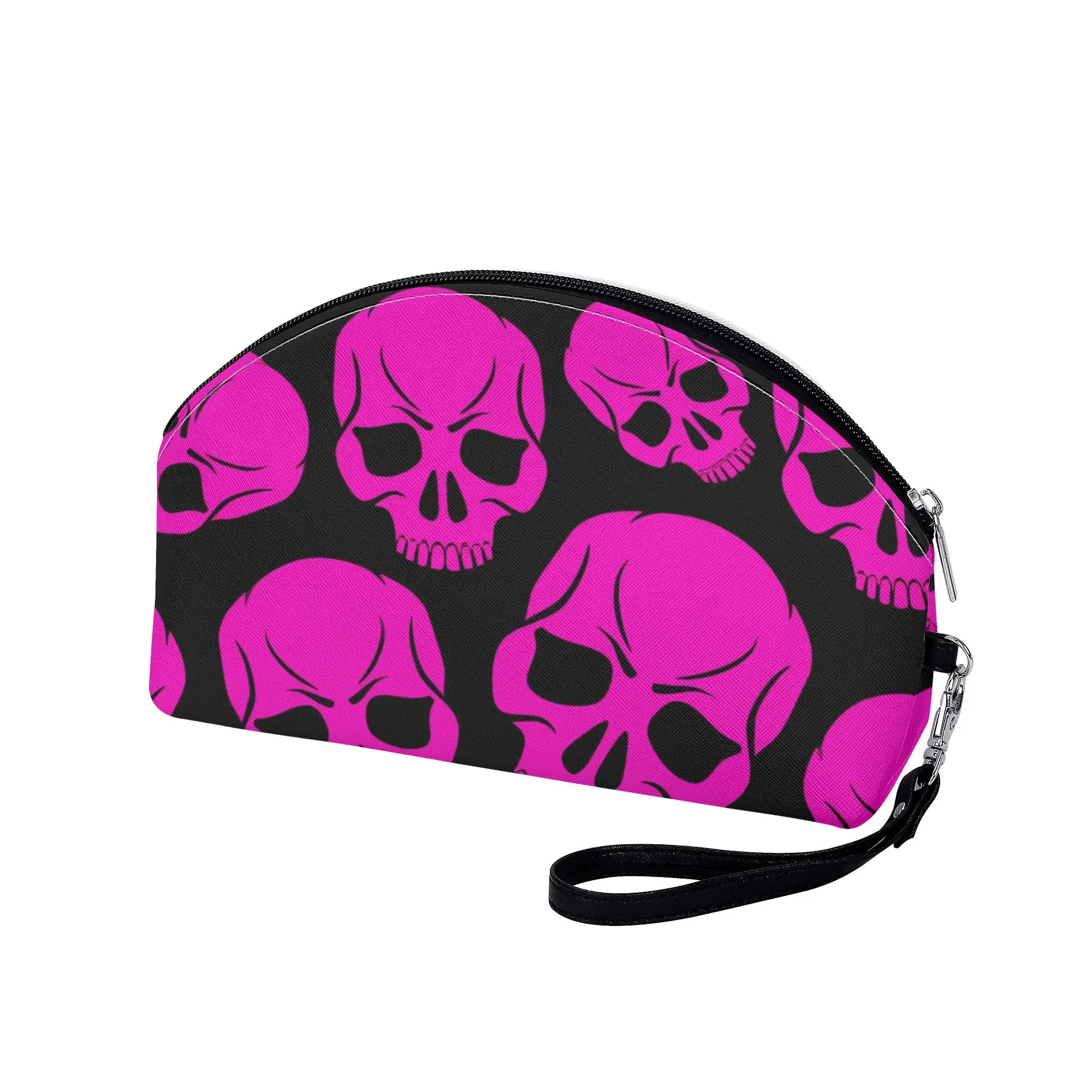 Skull Pattern Curved Make Up Bag