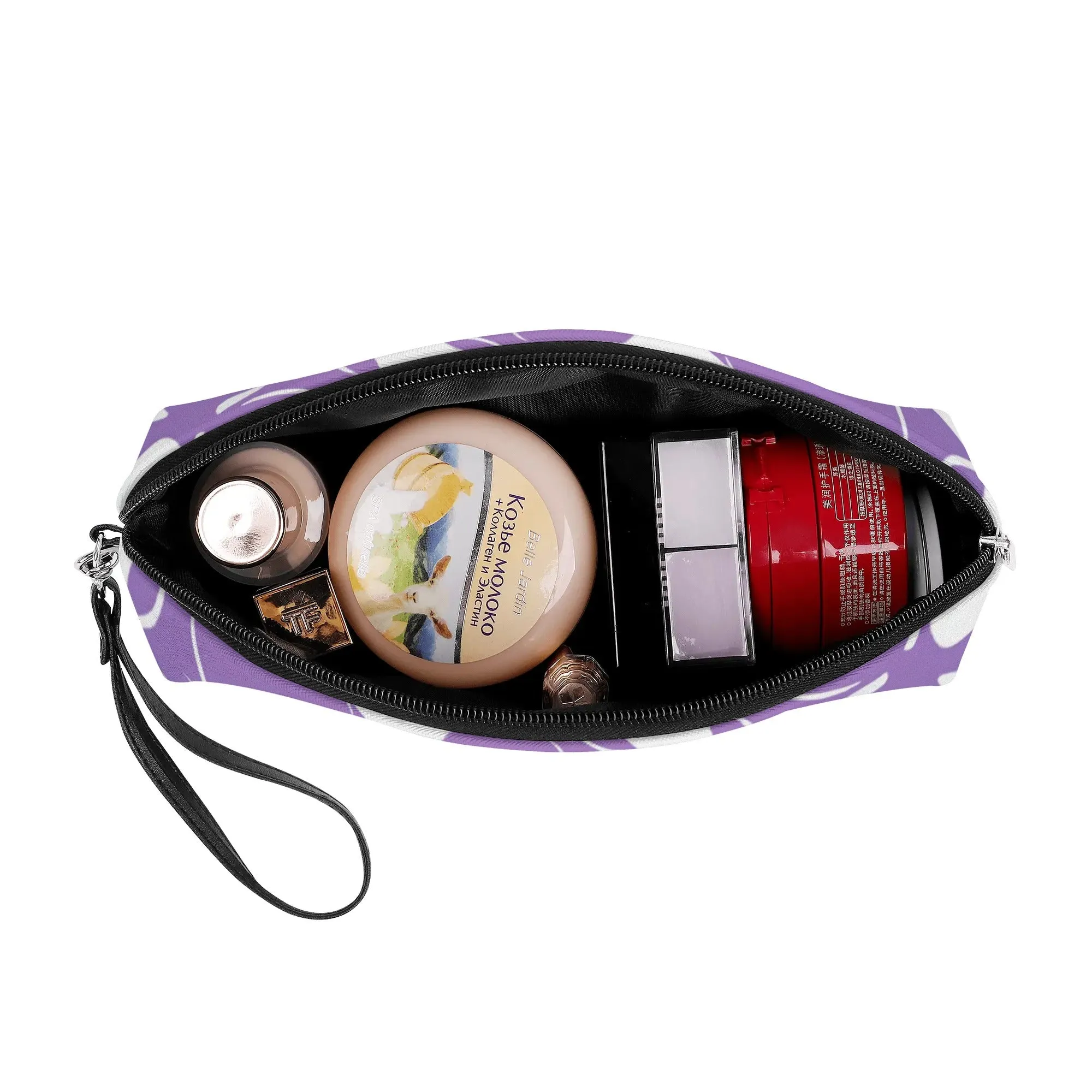 Skull Pattern Curved Make Up Bag