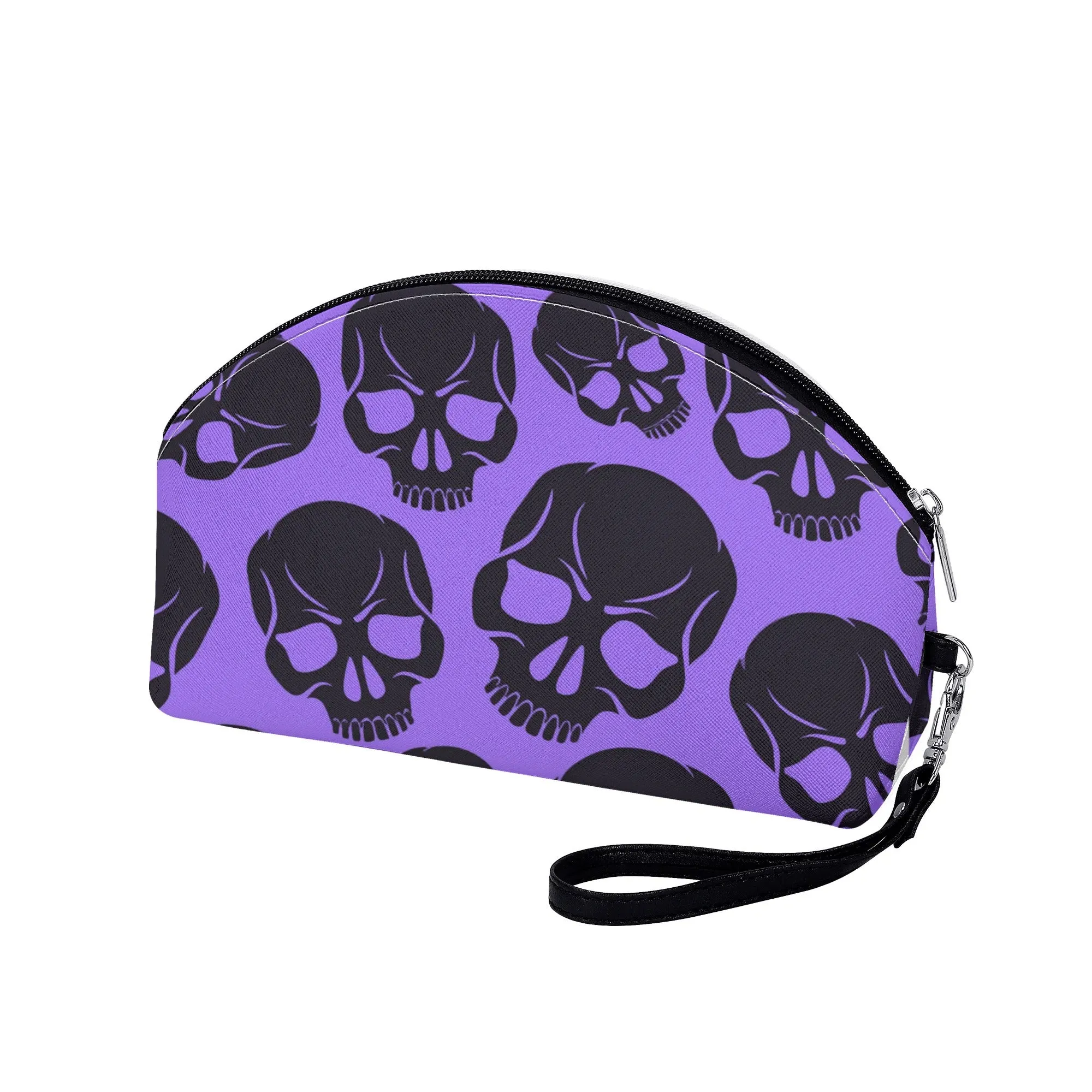 Skull Pattern Curved Make Up Bag