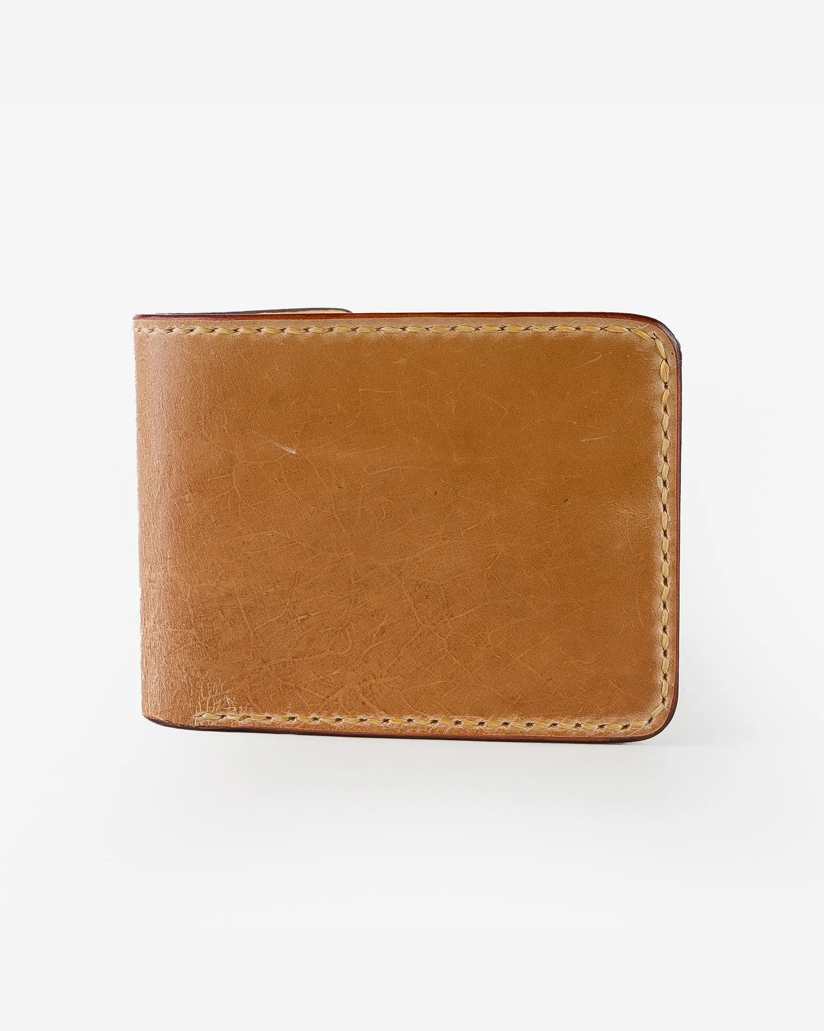 Slimline Small Shell Cordovan Wallet - Natural