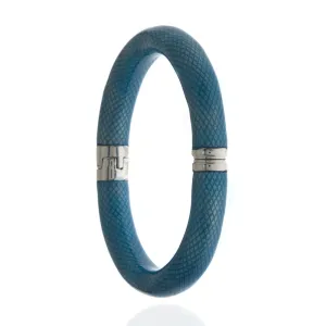 Snakeskin Robin Blue Bangle Bracelet